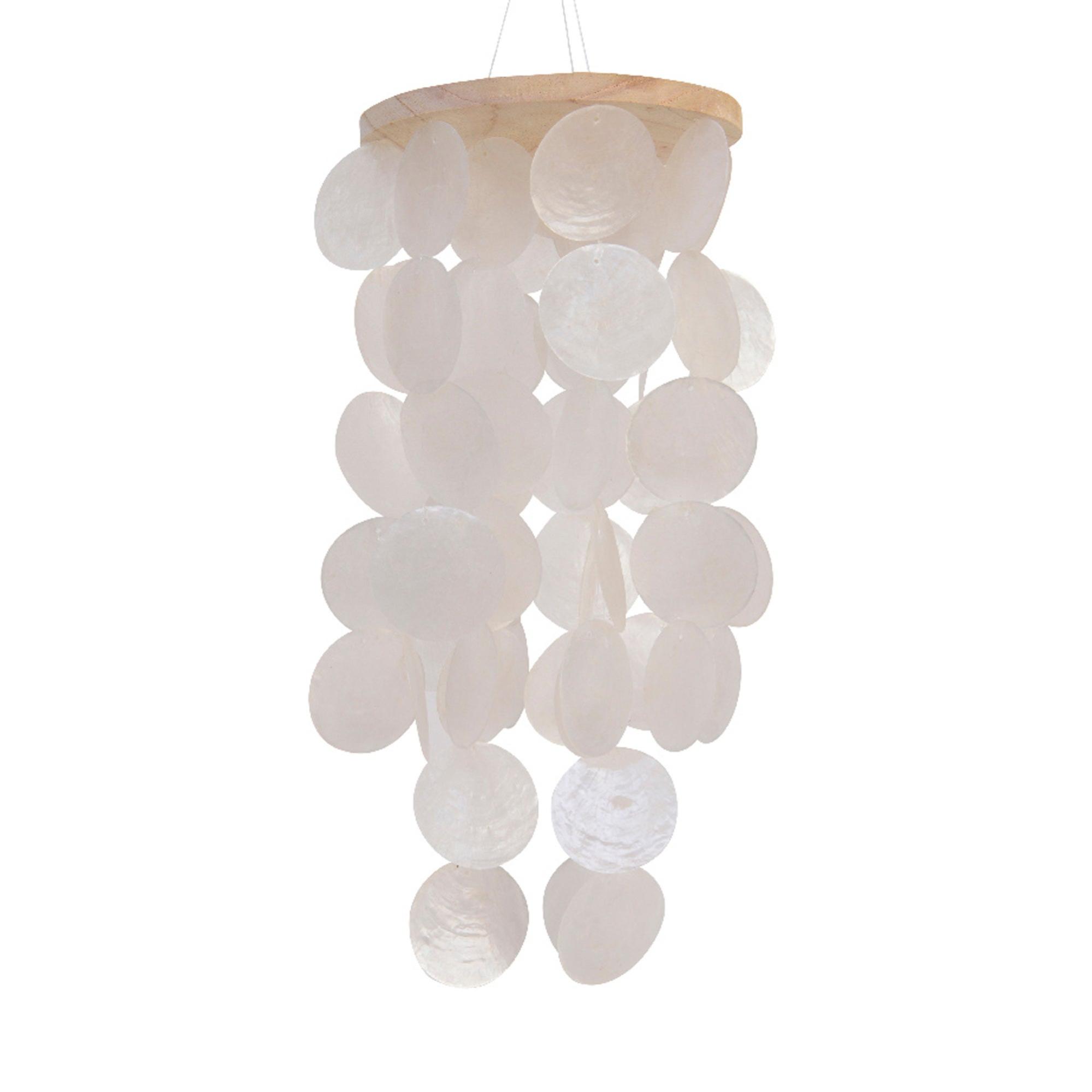 Figura decorativa de jardín colgante de 36 cm blanco