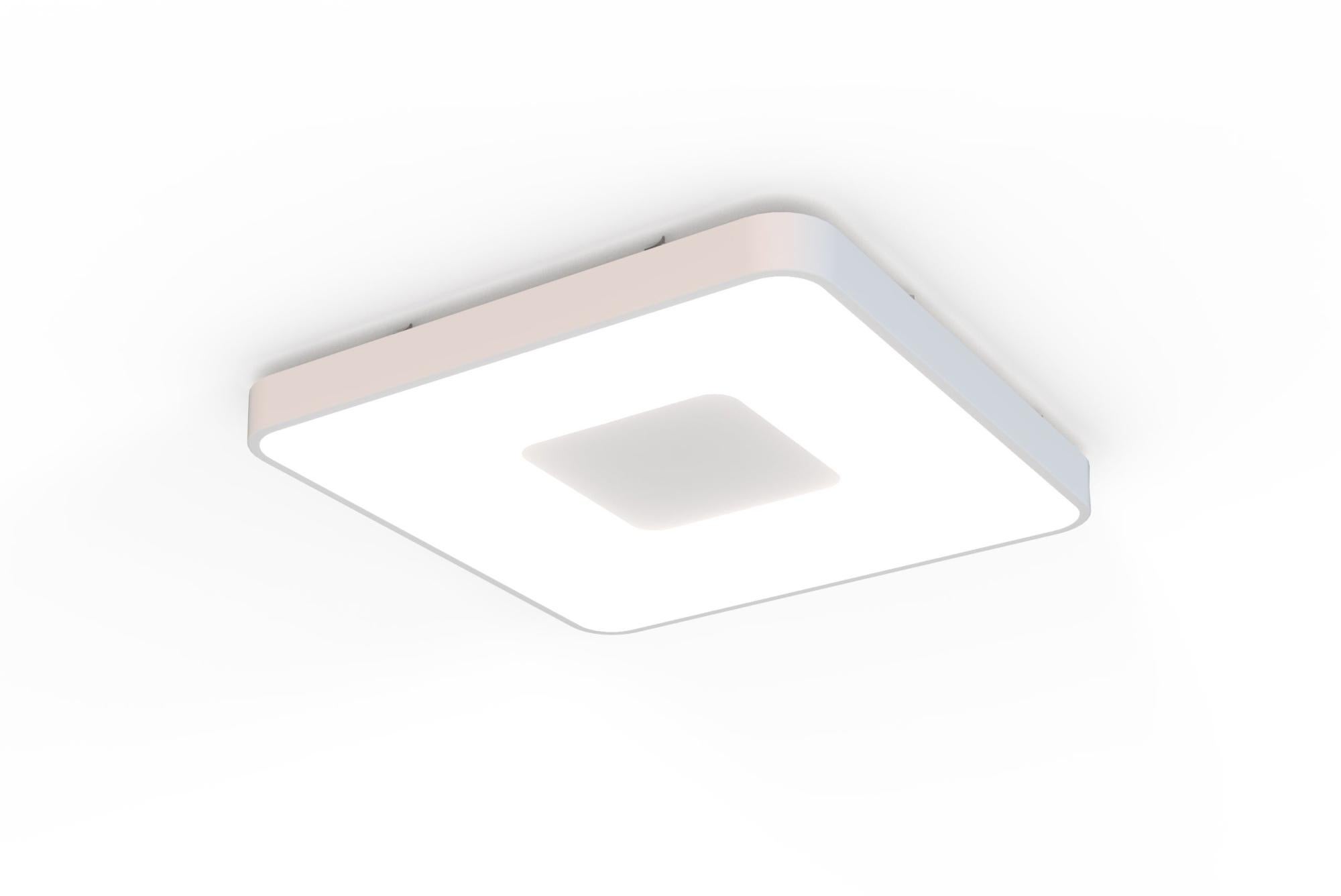 Plafón led coin cuadrado blanco 100w color de luz regulable con mando
