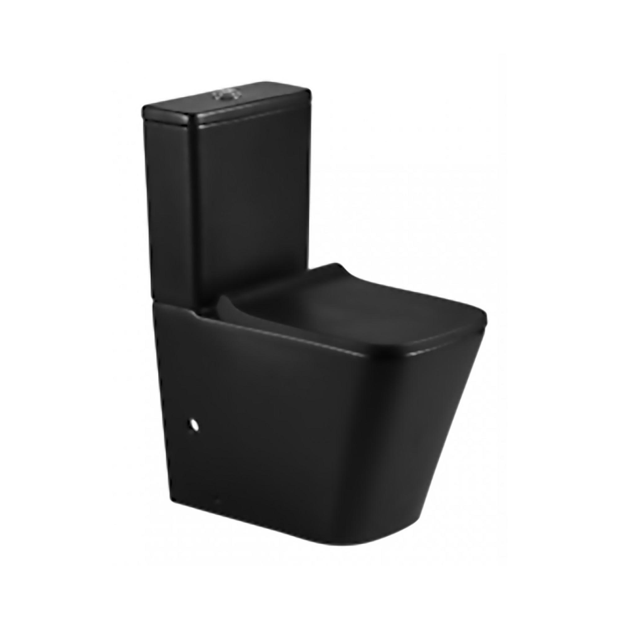 Pack wc cube negro con tapa amortiguada