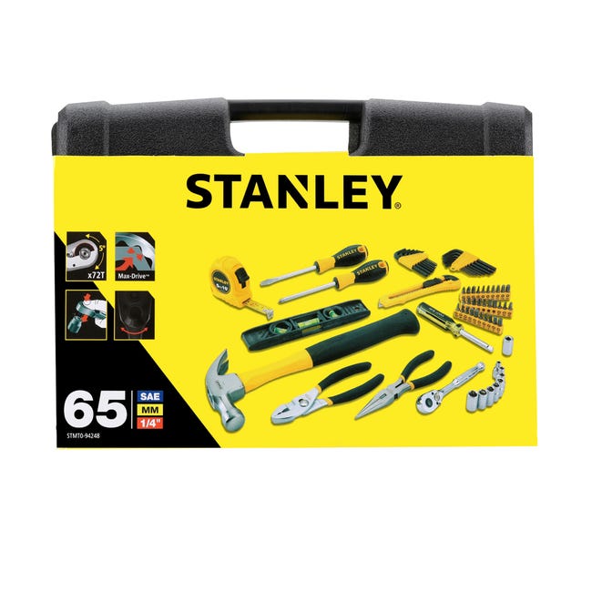 Set de herramientas manual Stanley de 65 piezas