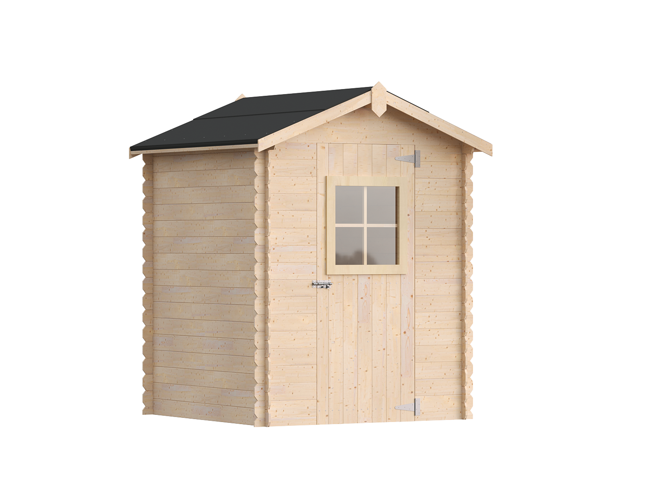 Caseta de madera tropea de 206 x 206 x 162 cm y 2.65 m² sin suelo
