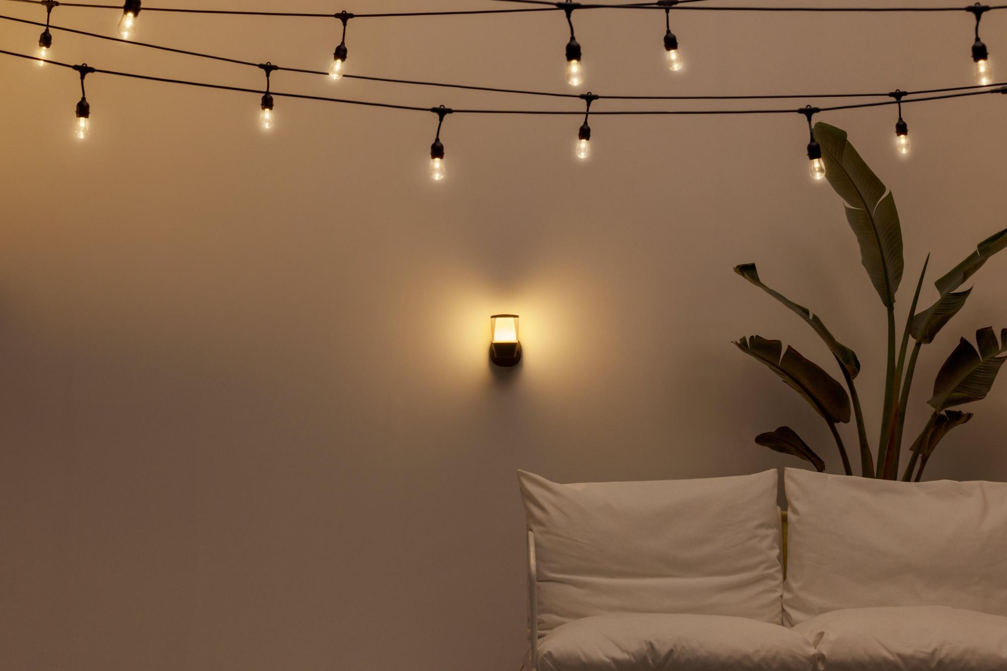 Guirnalda led de exterior color de luz regulable rgb con wifi ip67