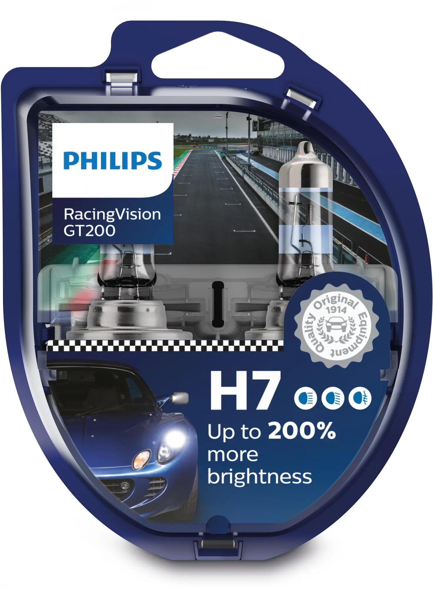 Kit de 2 bombillas halógenas h7 12v 3500 racing vision para coche