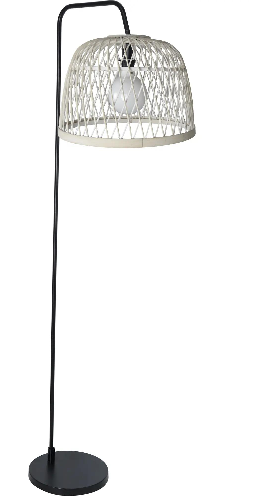 Lámpara de pie cisne manila blanca e27 173 cm de alto