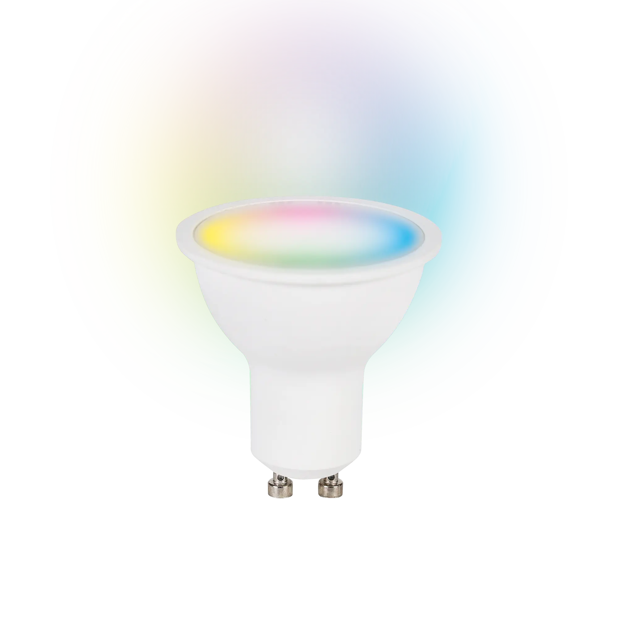 PACK 2 bombillas LED wifi inteligentes GU10 5W 400LM CCT (2700-6500K)  dimable & RGB