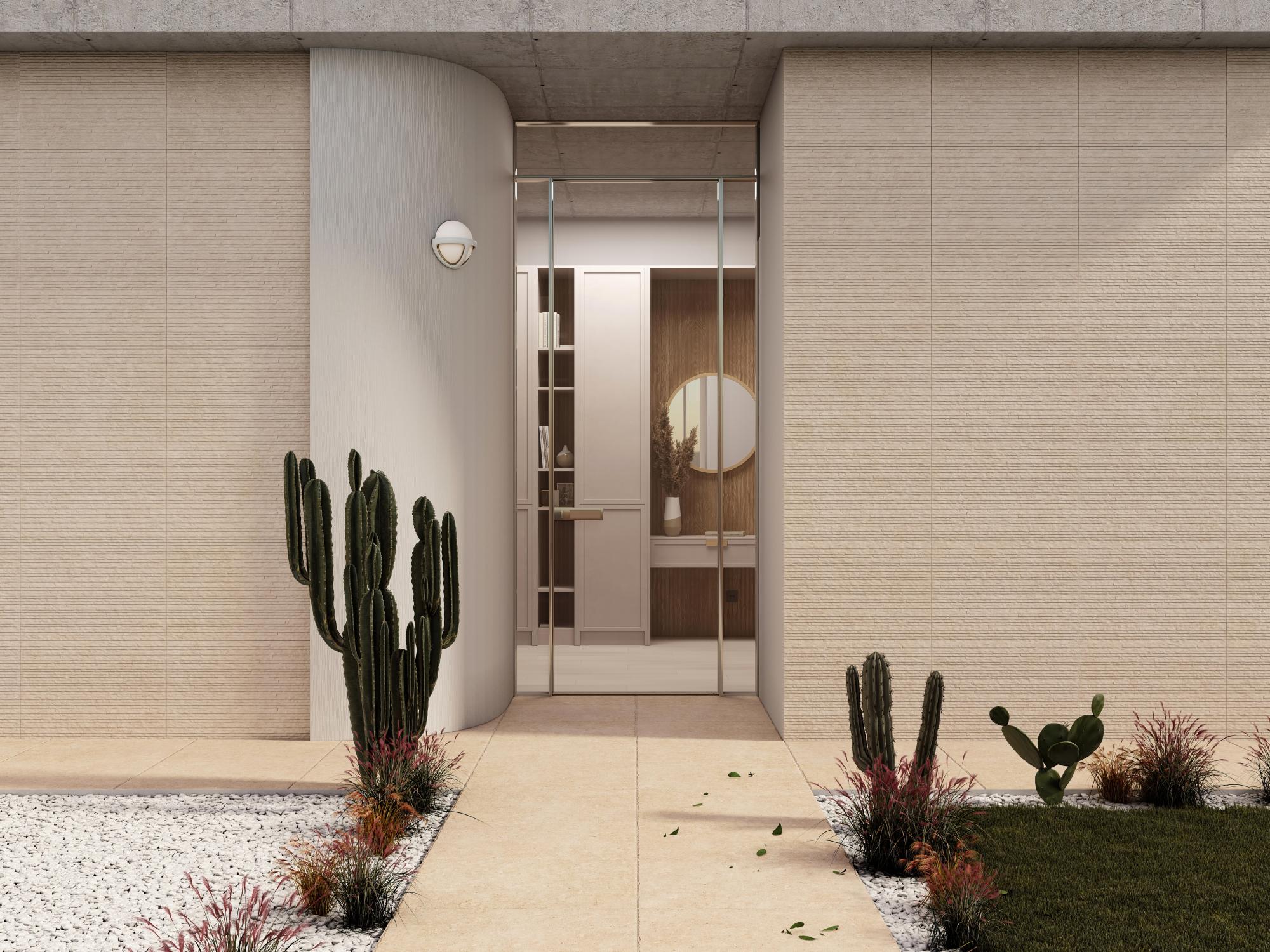 Azulejo porcelánico outdoor-petra efecto piedra sand 67.5x45.6 cm de la marca PERONDA