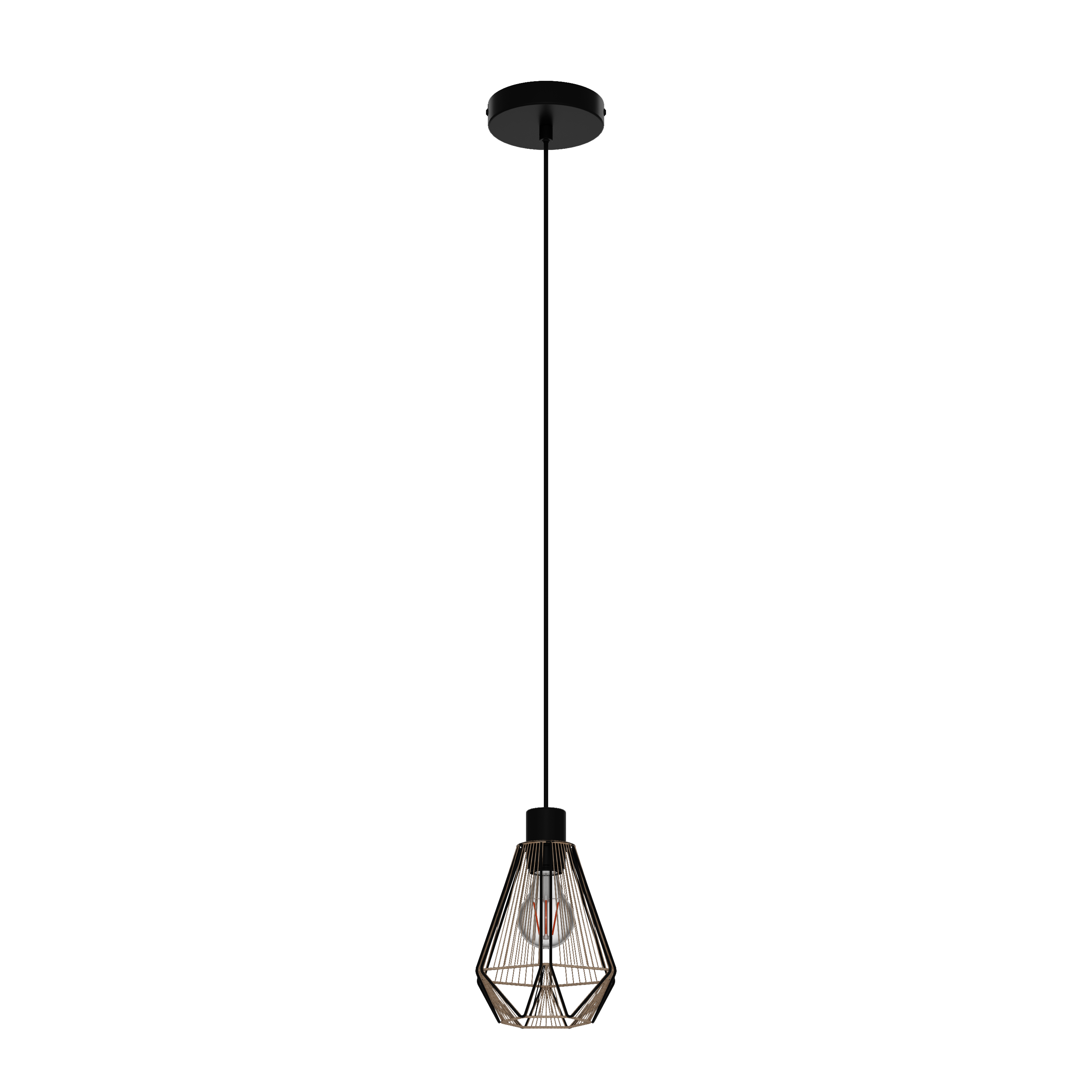 Lámpara de techo pyros inspire rafia 1 luz e27 15 cm