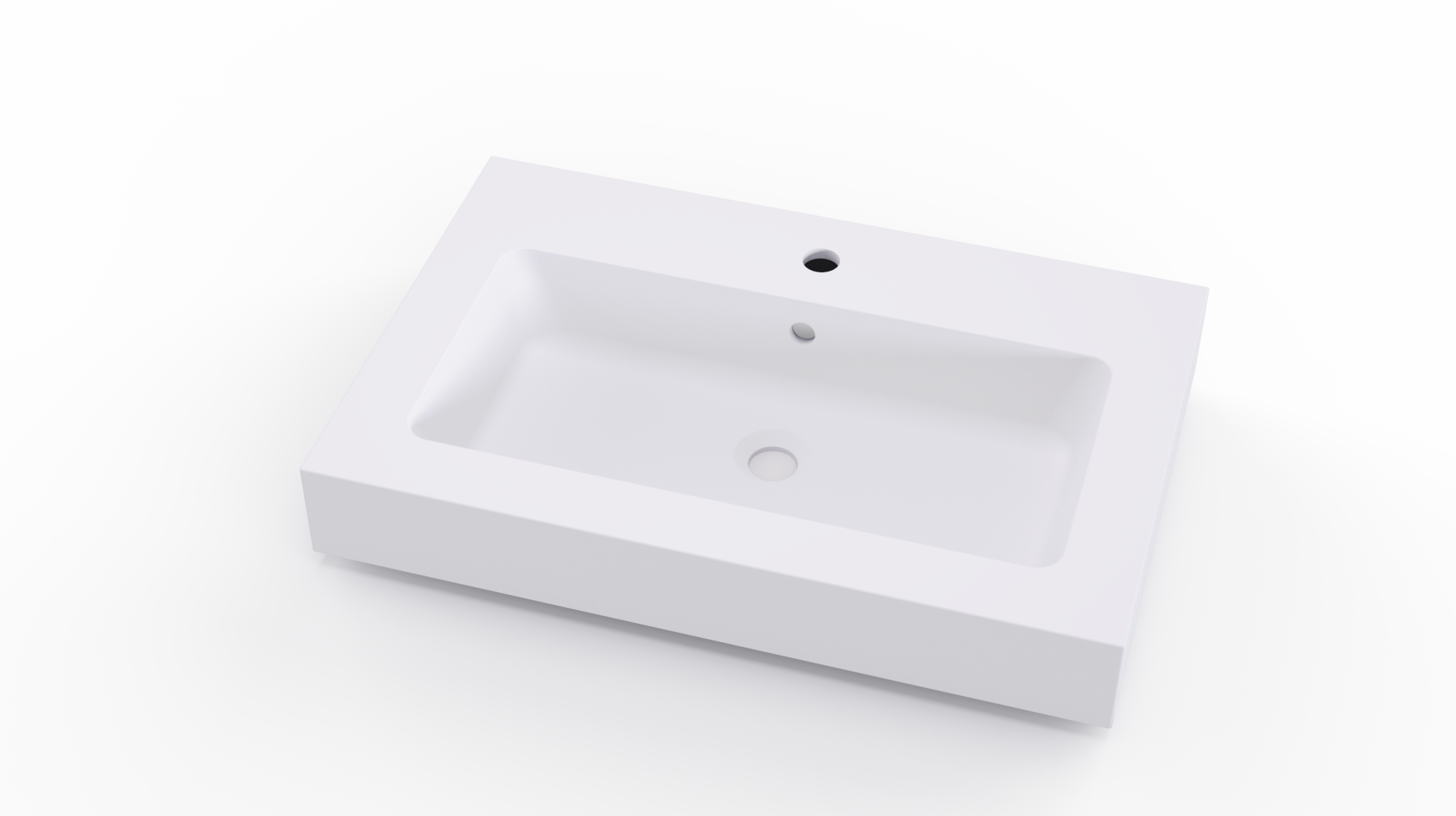 Lavabo suspendido solid vegas blanco 80.5x12x46 cm de la marca Sin marca