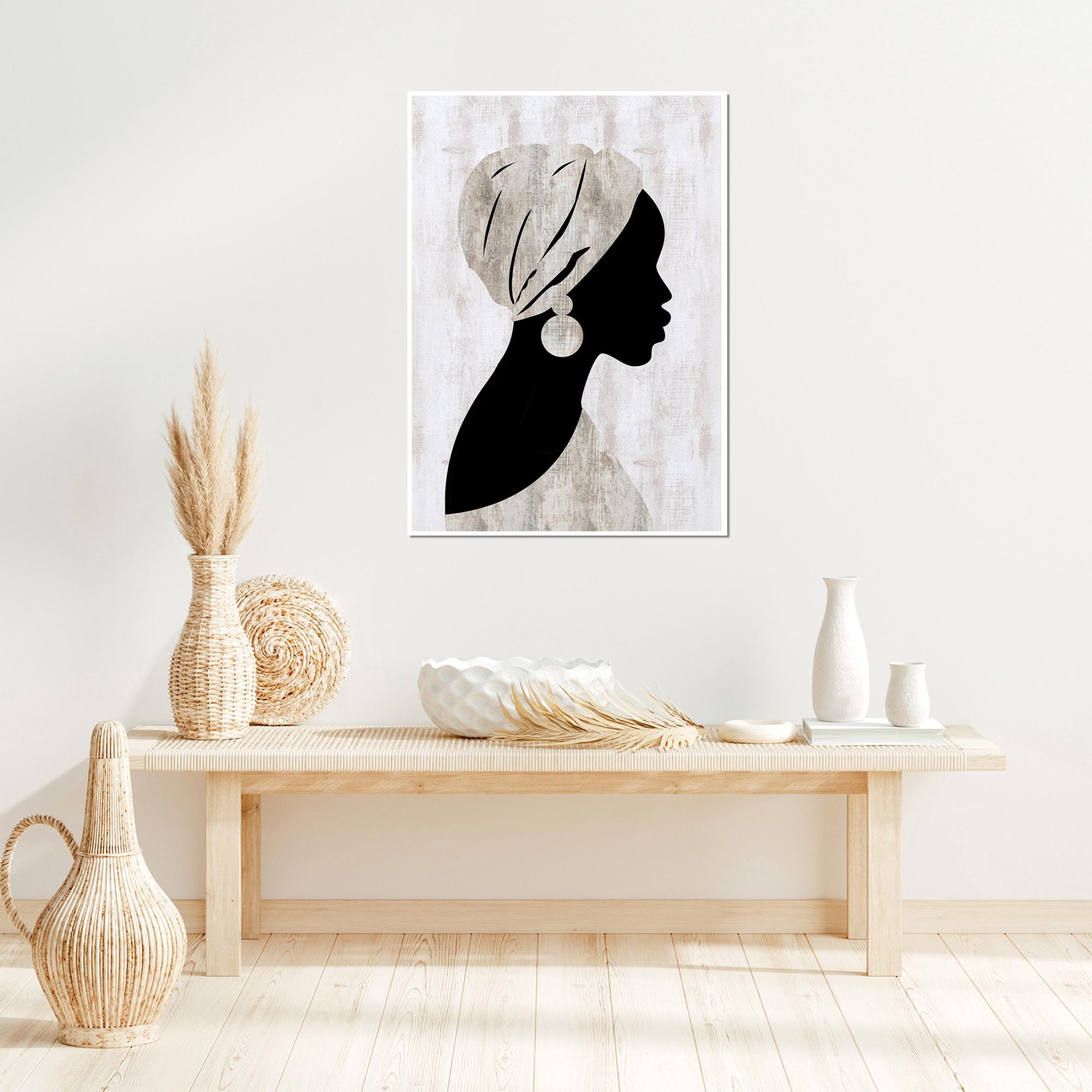 Cuadro deco line africana derecha 50 cm x 70 cm de la marca MARCOMUEBLE