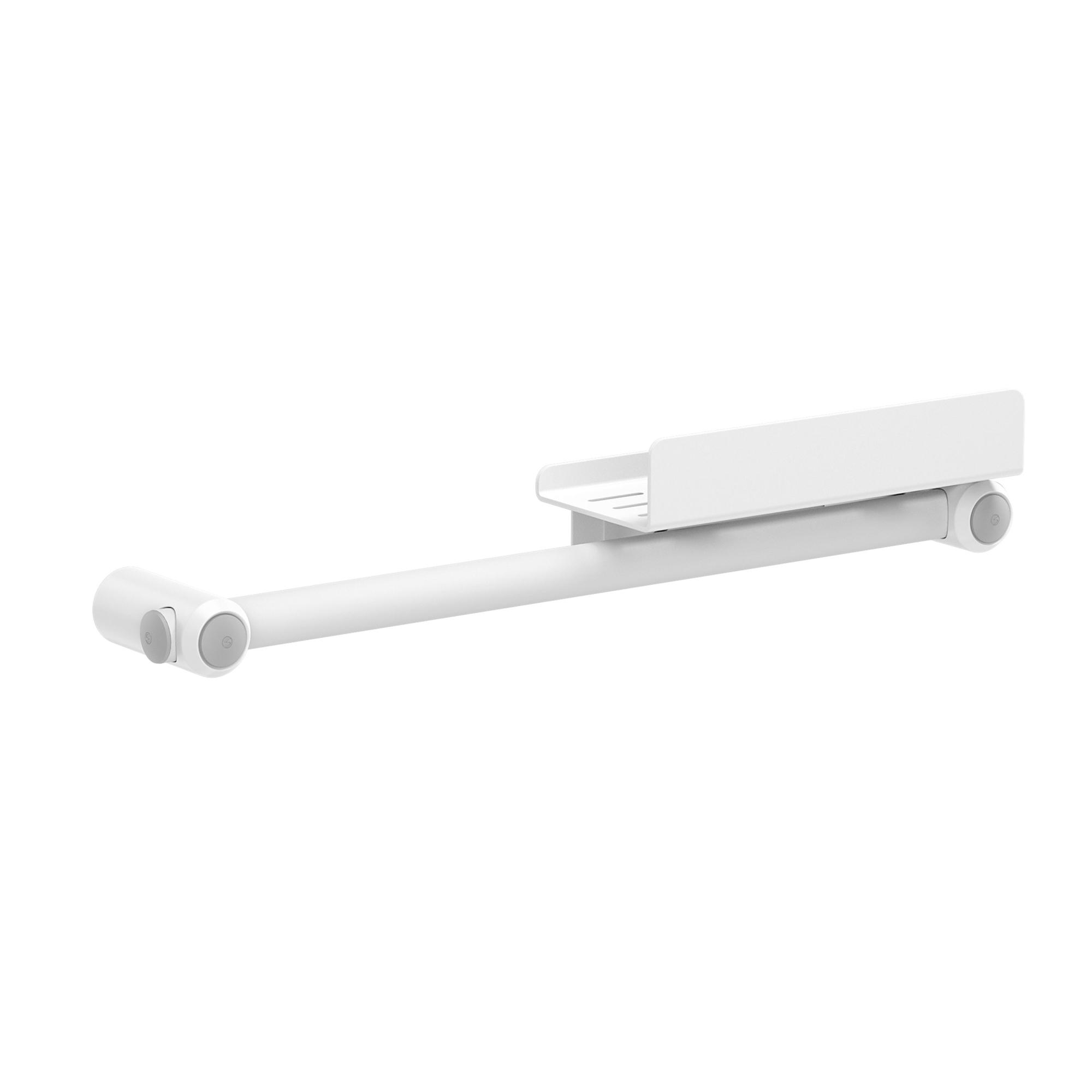 Asidero de baño gocare 61.2x4.5x cm blanco y repisa blanco de la marca CREABATH