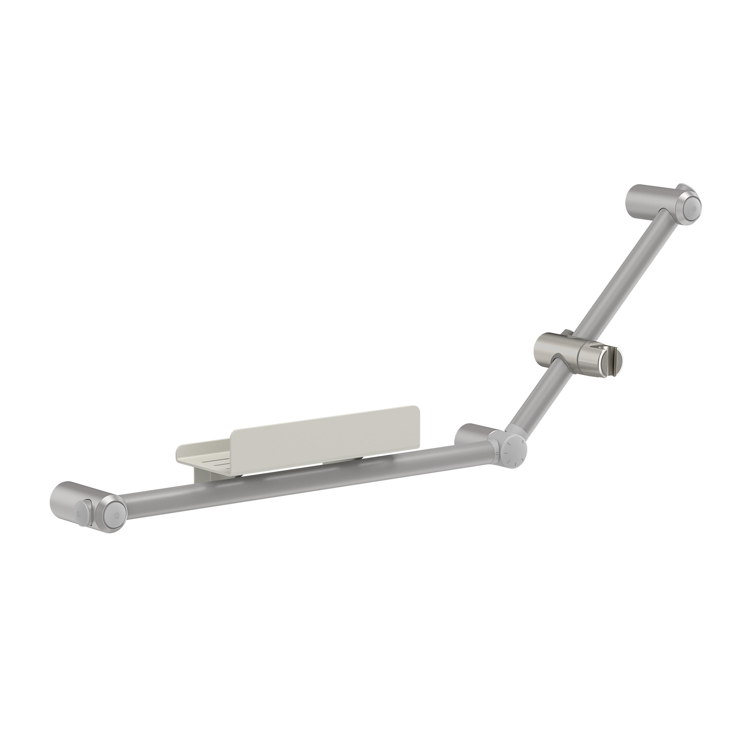 Asidero de baño gocare 63.6x43.6x cm gris  soporte ducha y repisa gris de la marca CREABATH