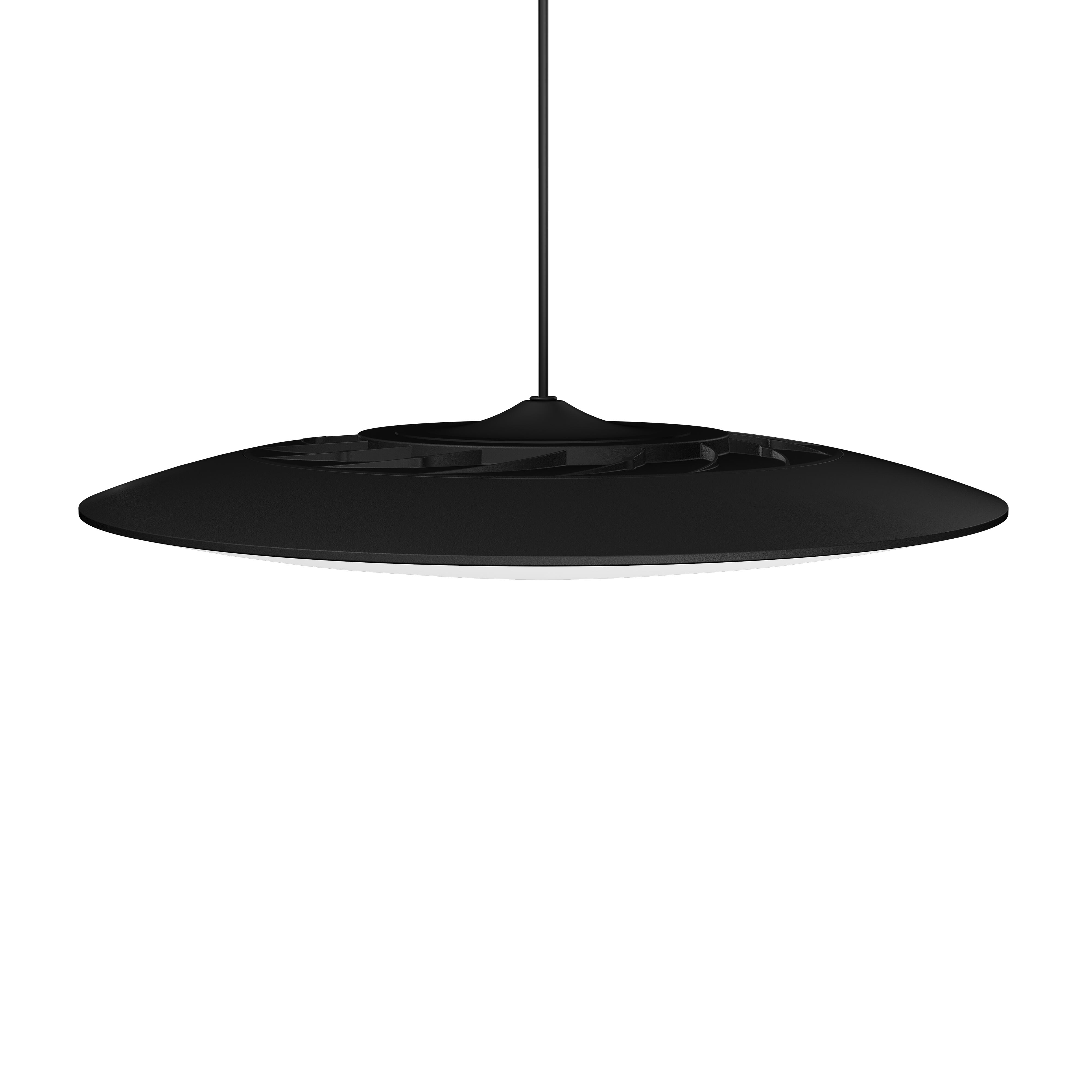 Lámpara de techo led slim negra 1 luz 50w 3000k 46 cm de ancho