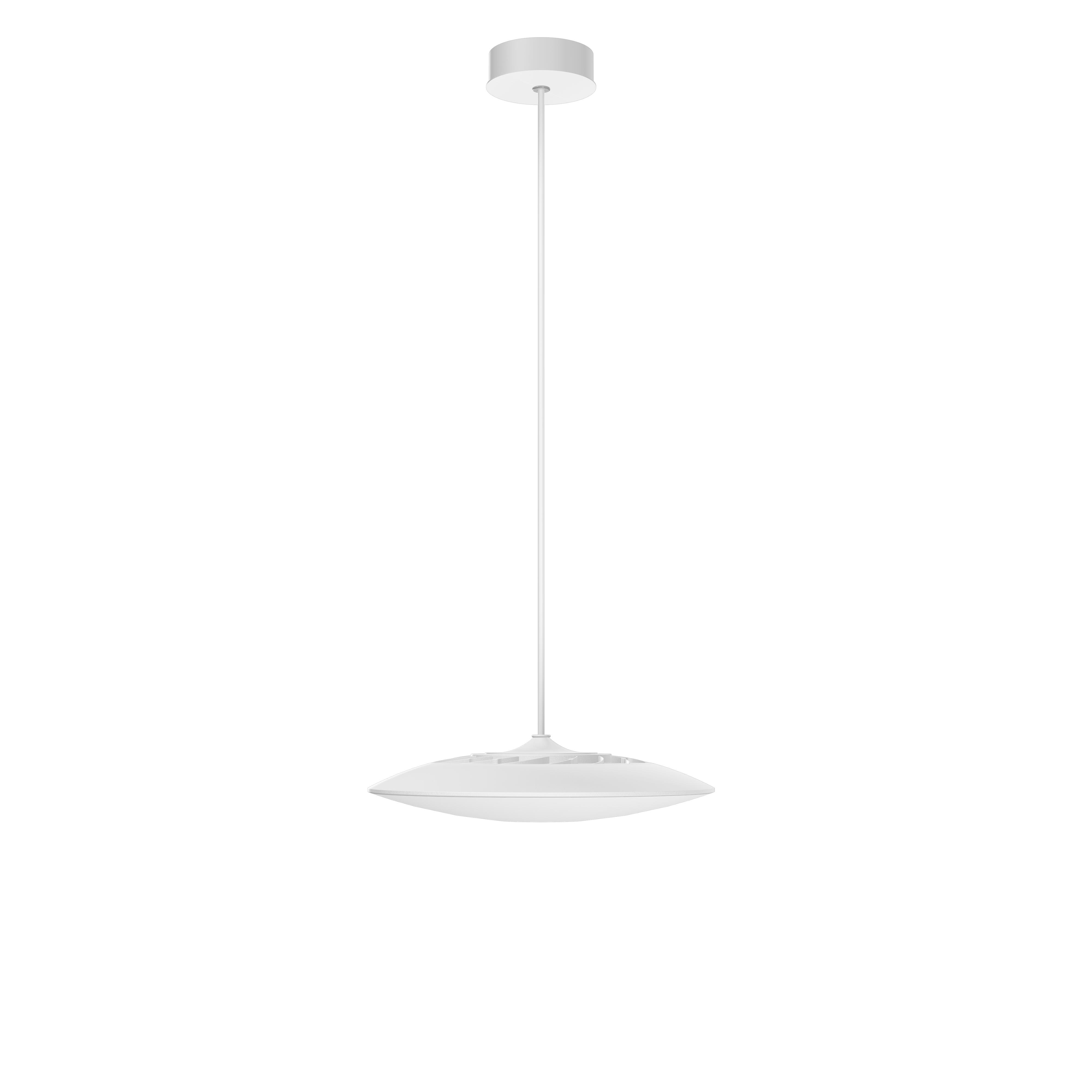 Lámpara de techo led slim blanca 1 luz 16w 3000k 25 cm de ancho