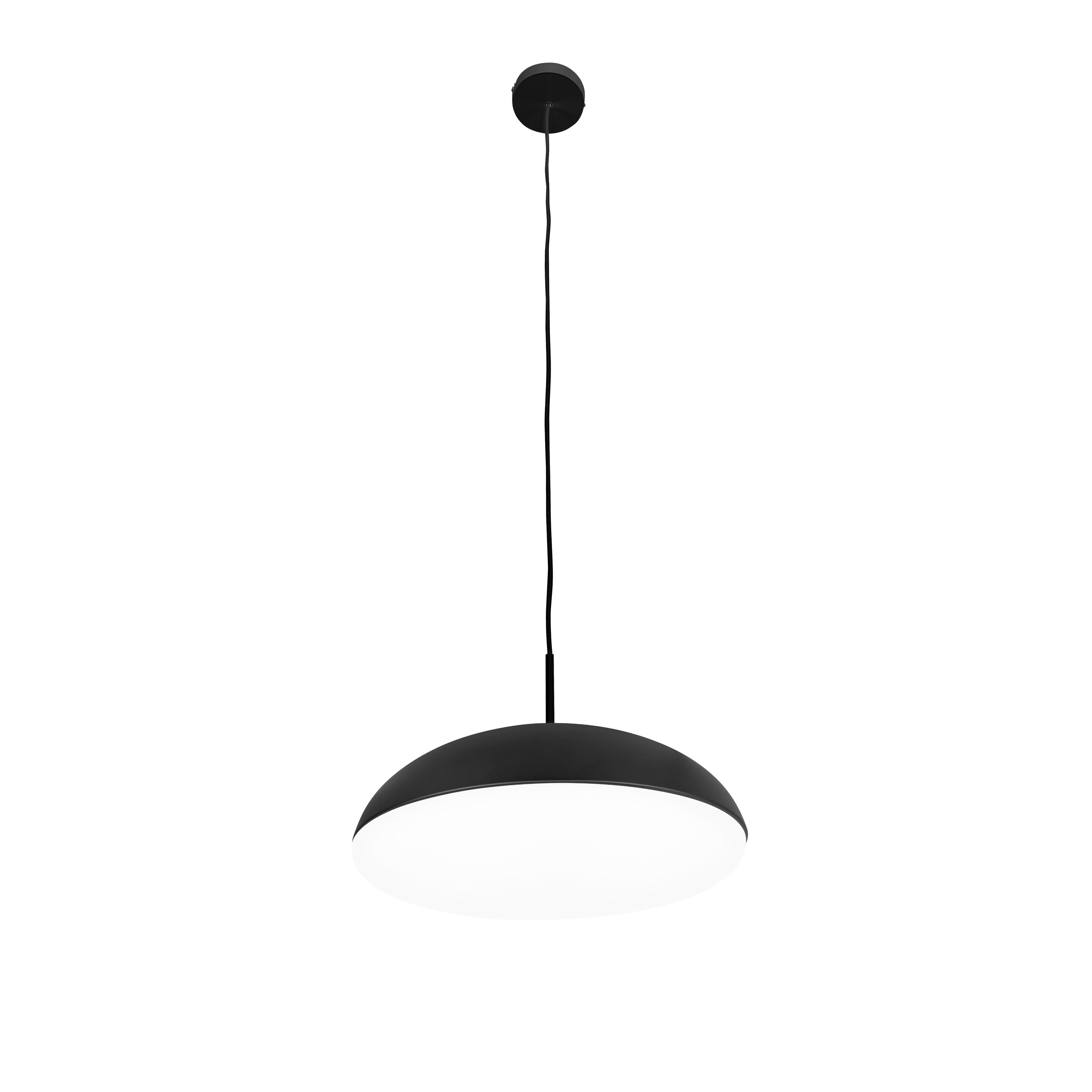 Lámpara de techo kazz negra 4 luces e27 38 cm diámetro