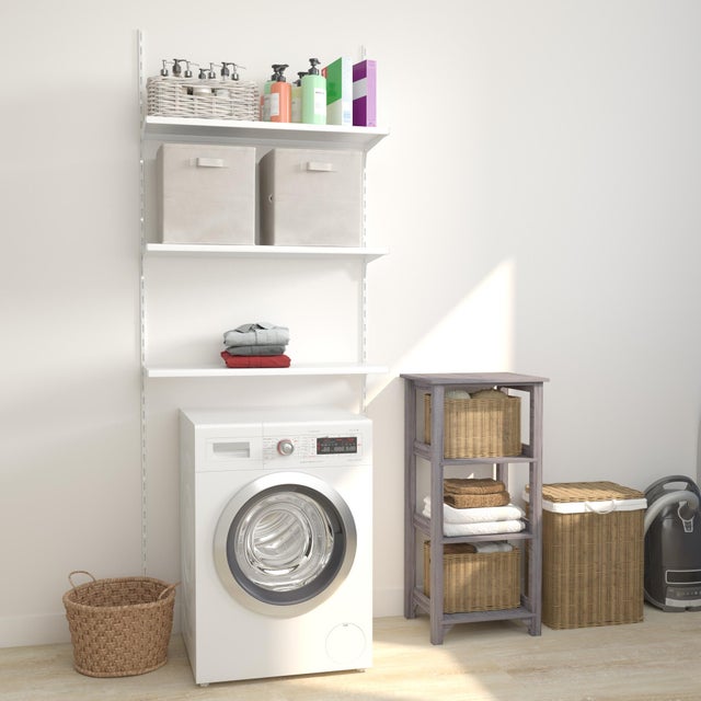 Mueble de lavadora KD103-2341 blanco nogal - 893RAN3303