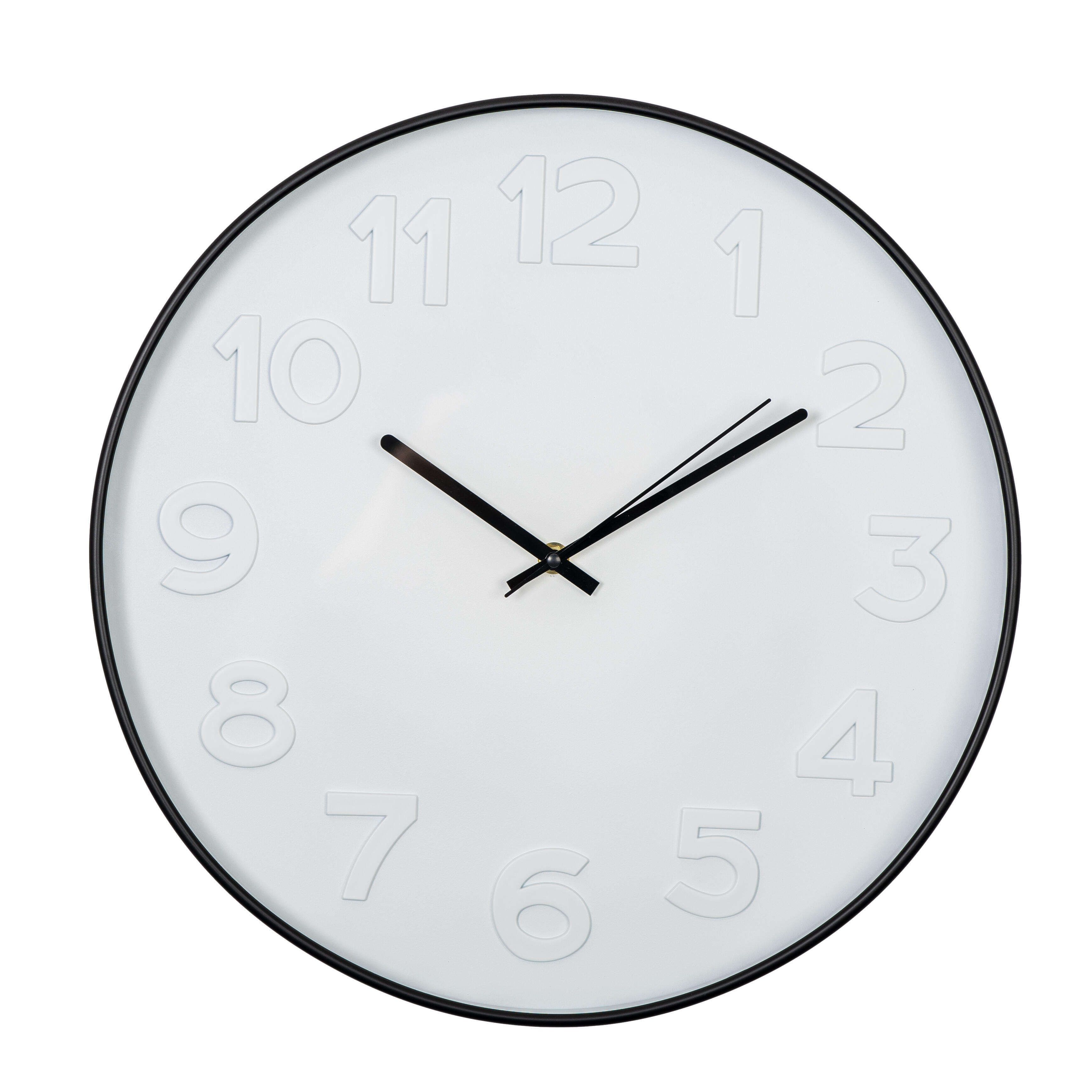 Reloj de pared ovalado números fondo blanco de 40 cm