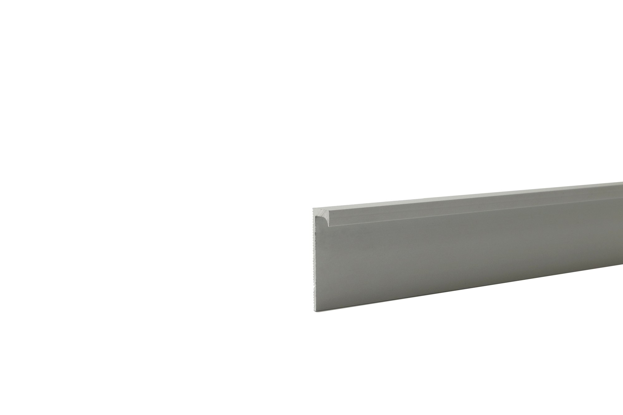 Perfil cuadrado de aluminio de 270x2,5cm gris