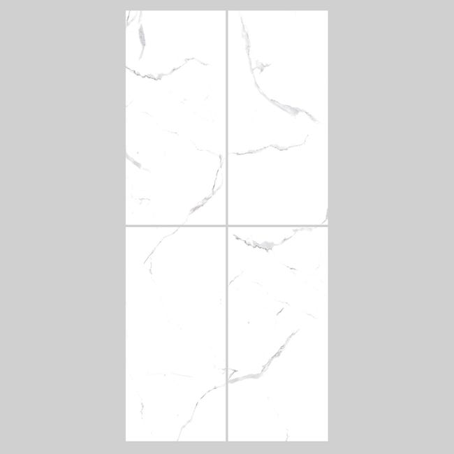 Revestimiento de pared de mdf Panel Digital color blanco de 32x129x0,6 cm