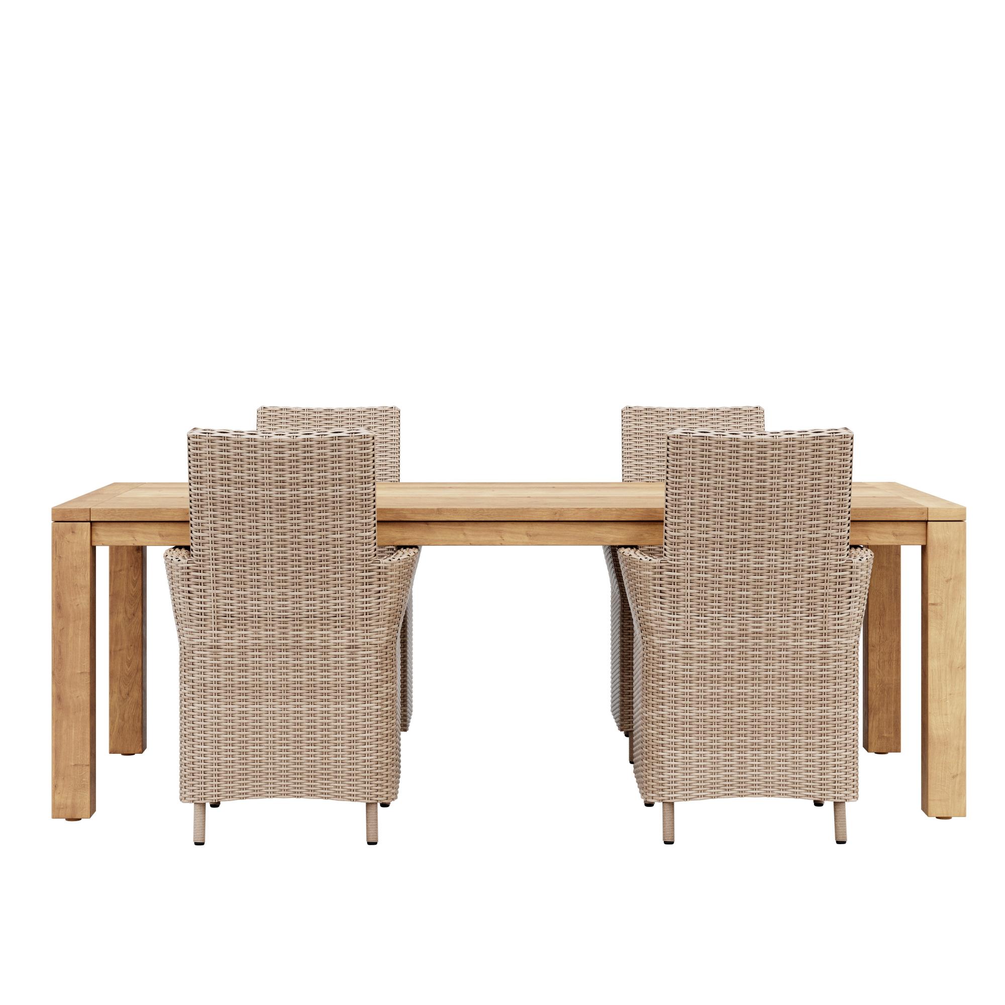 Silla de jardín basilea de aluminio y ratán beige de la marca ScanCom Silla de jardín basilea de aluminio y ratán beige de la marca ScanCom