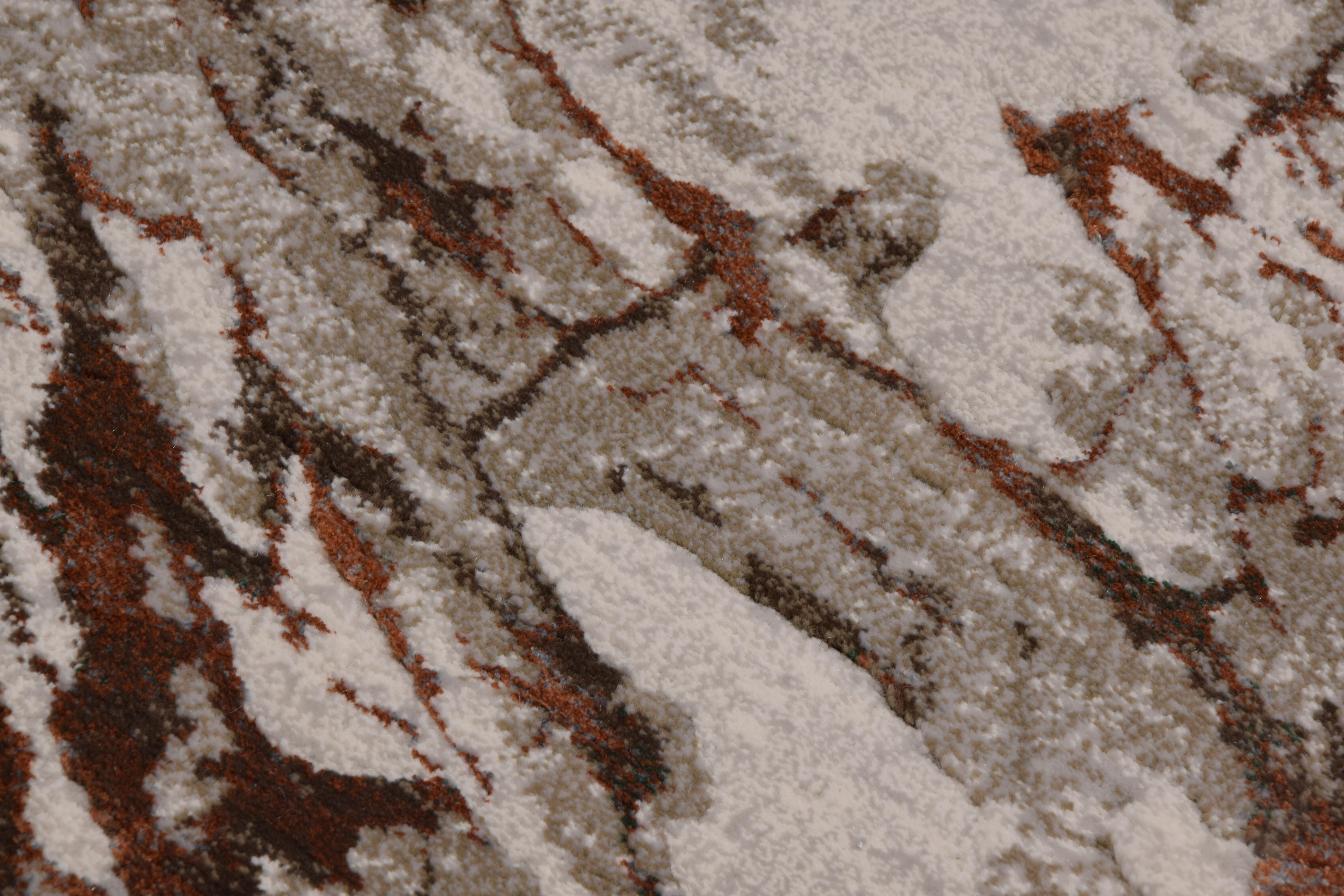 Alfombra pasillera polipropileno jaspe 83001/6141 beige y terracota rectangular