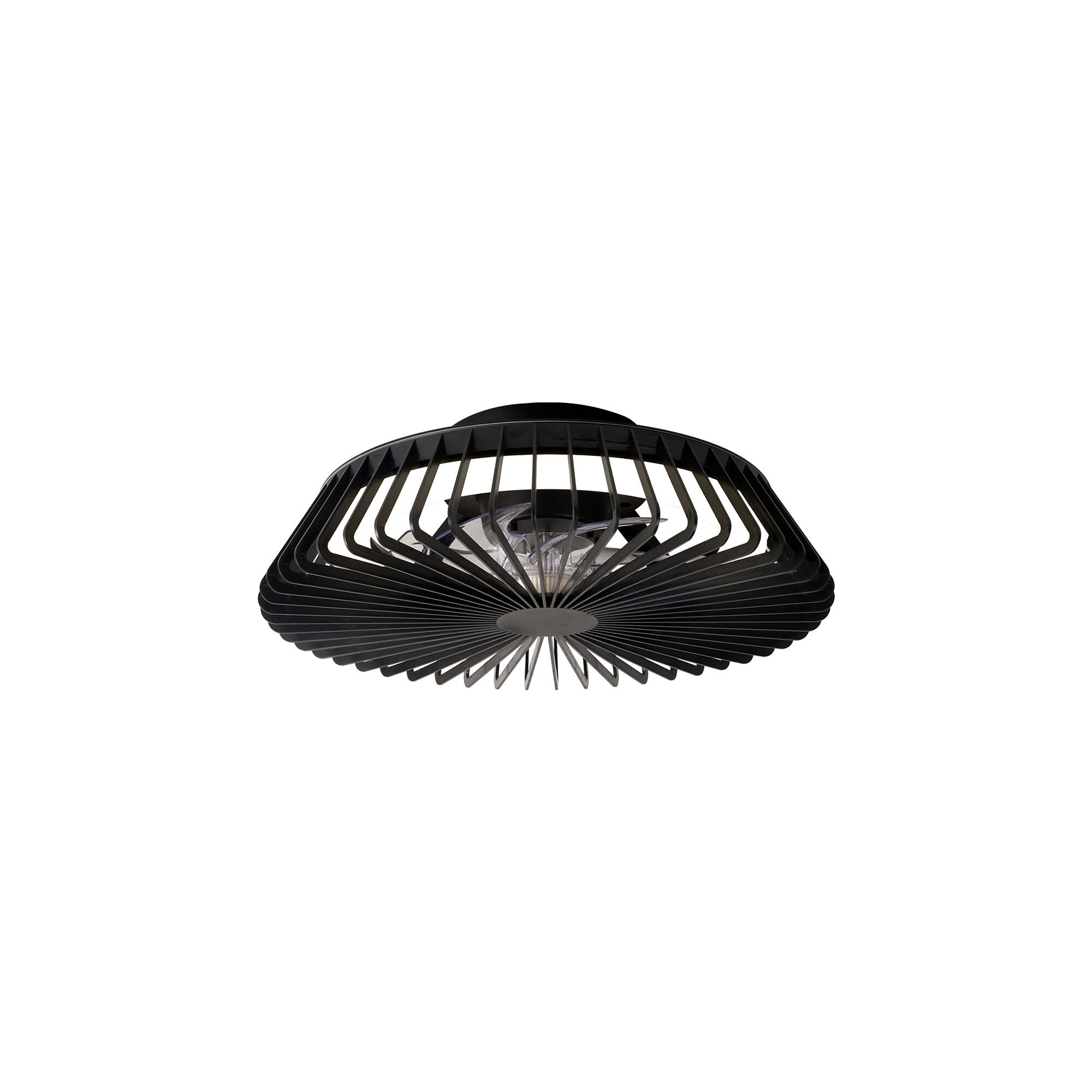 Ventilador de techo con luz motor dc himalaya negro 53 cm color luz regulable