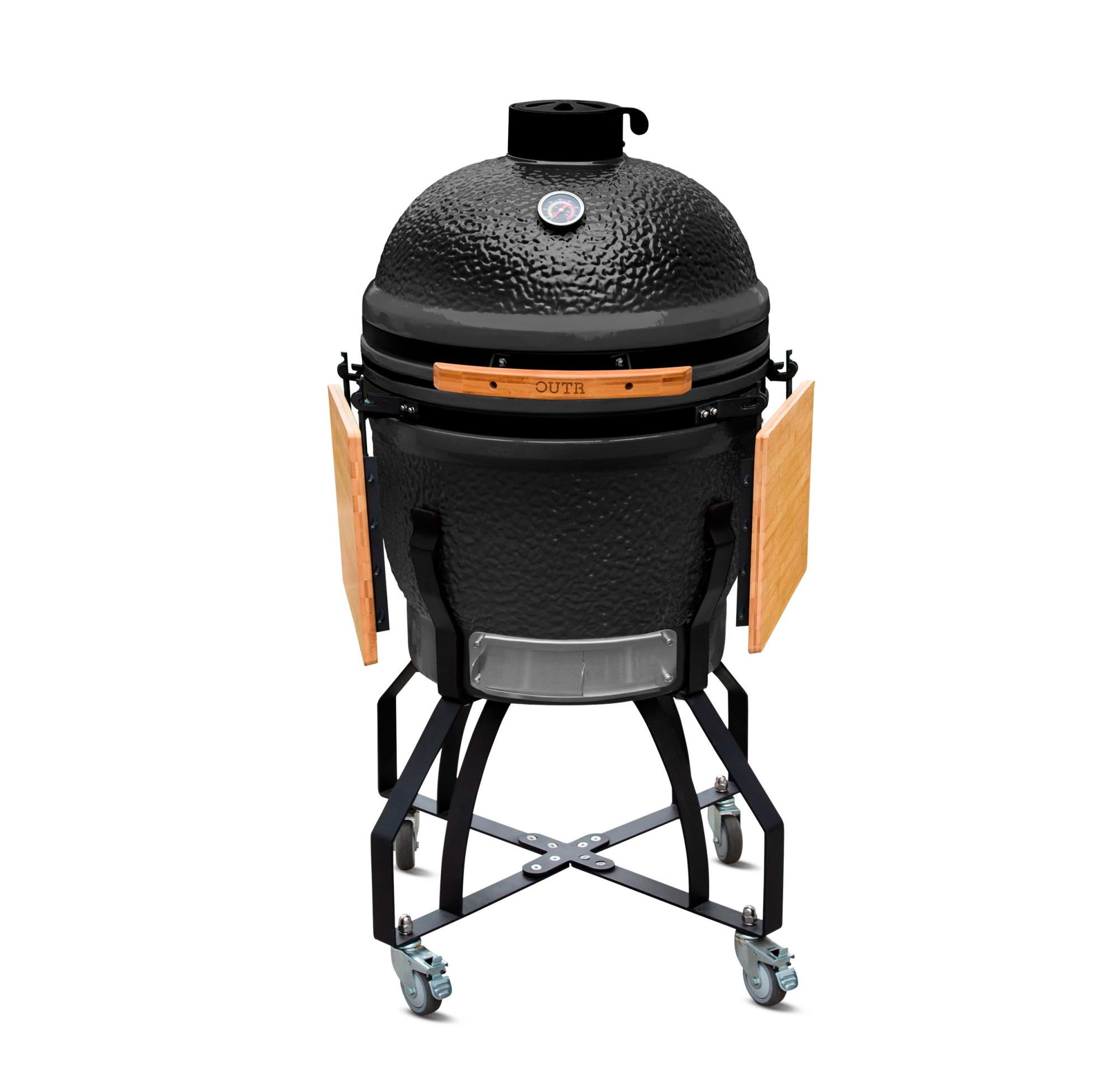 Bbq kamado grill large 55 negro outr para carbón 46 cm ø grill de la marca Sin marca