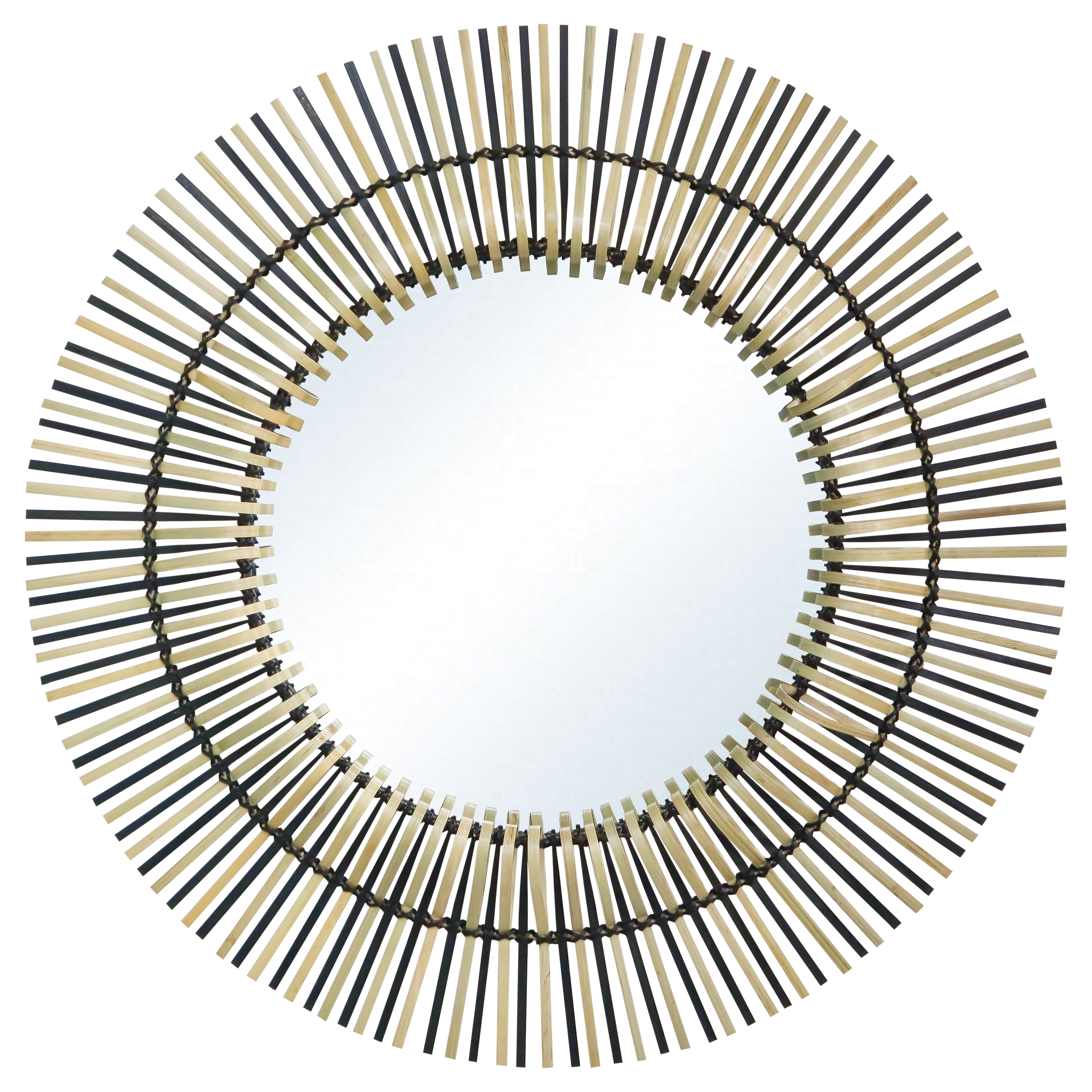 Espejo enmarcado ovalado penka natural natural inspire 75 x 75 cm