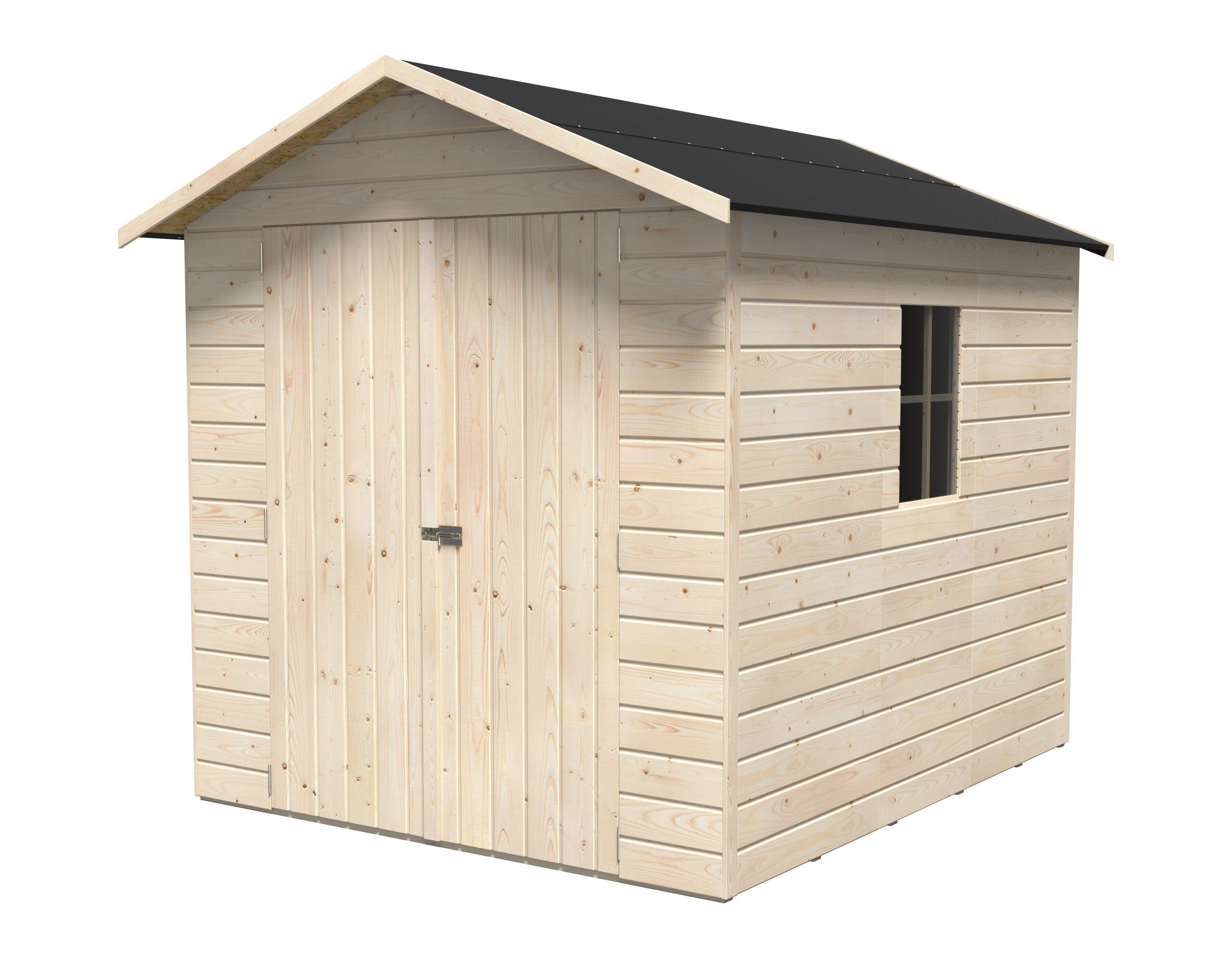Caseta de madera ante de 206.6x206x242.8 cm y 4.87 m2