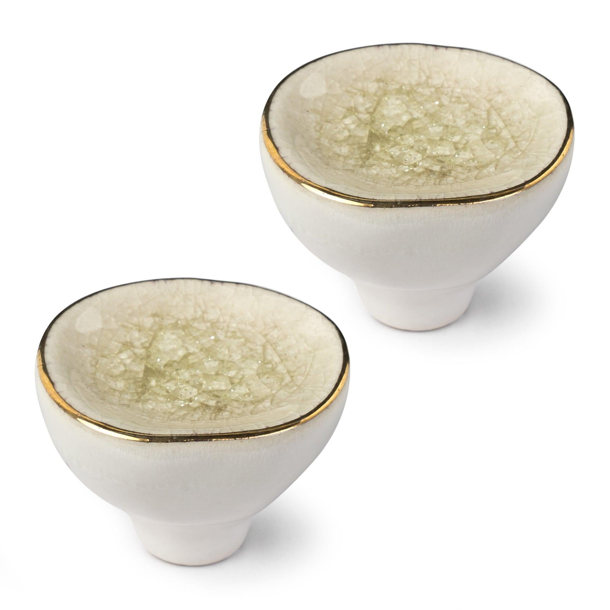 2 pomo de mueble redondo cerámica con cristal ø 37 mm