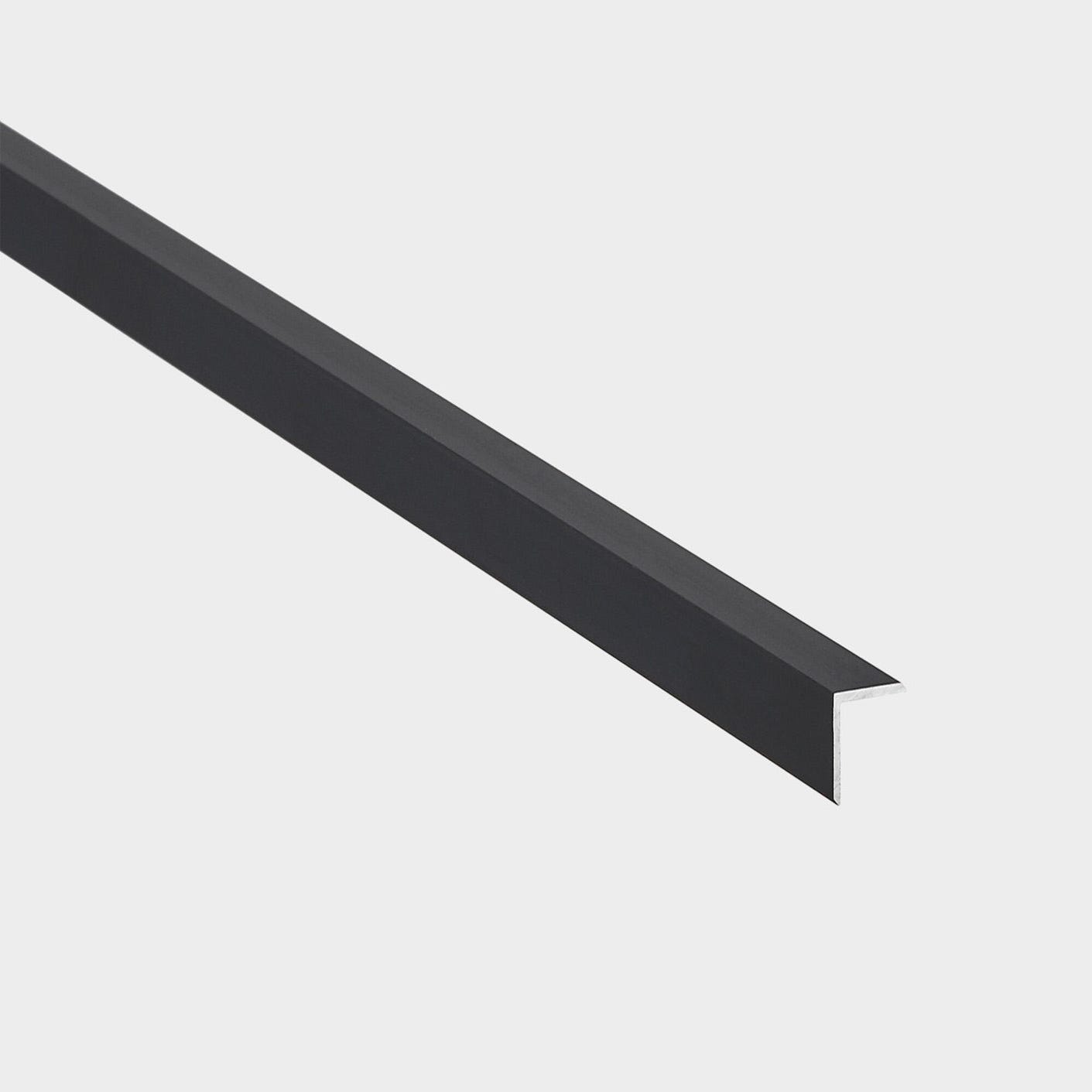 Perfil de ángulo externo de aluminio 0.5x255 cm negro mate-90