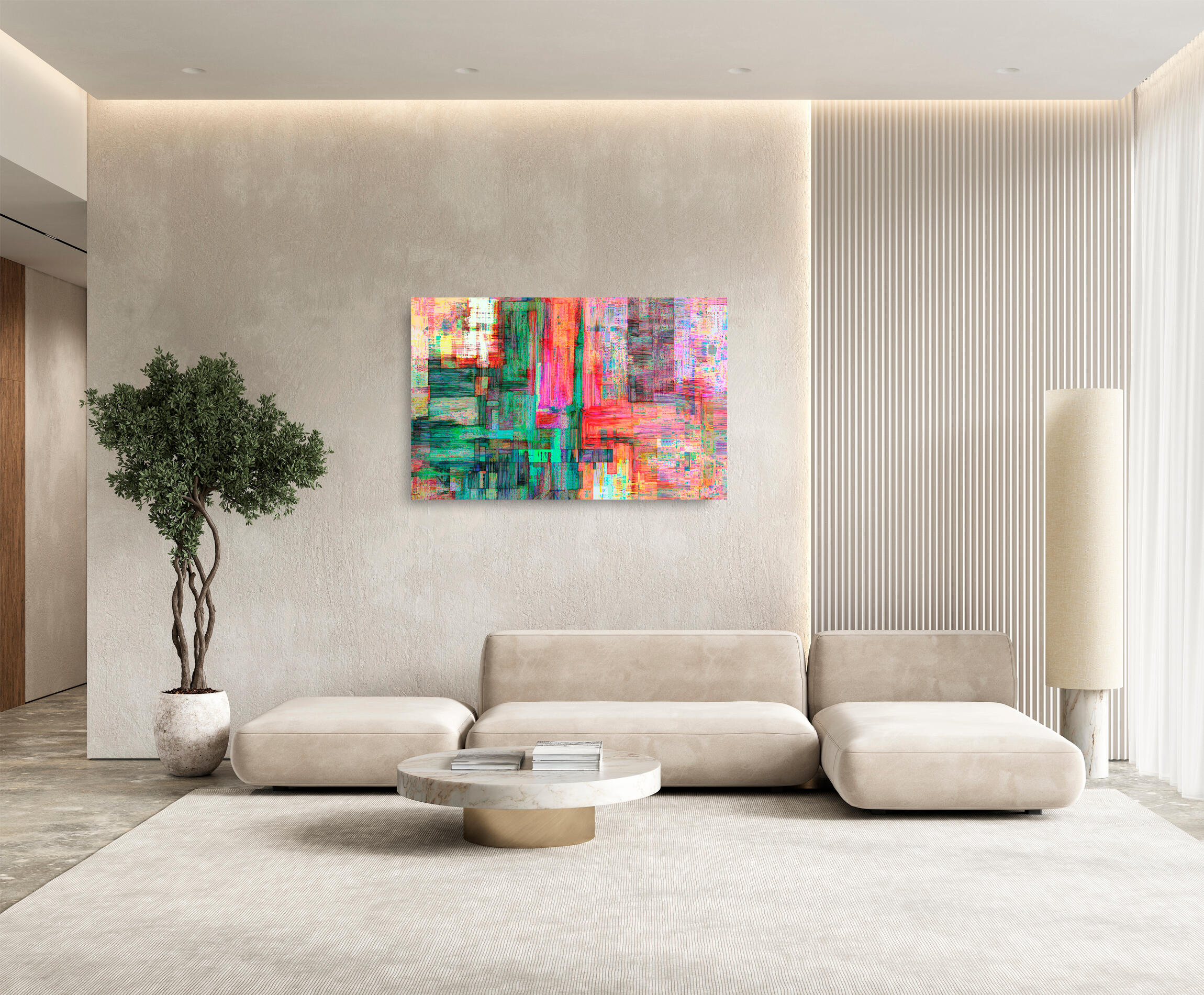 Pintura impresa sin marco mate abstractofantasia 80 x 120 cm