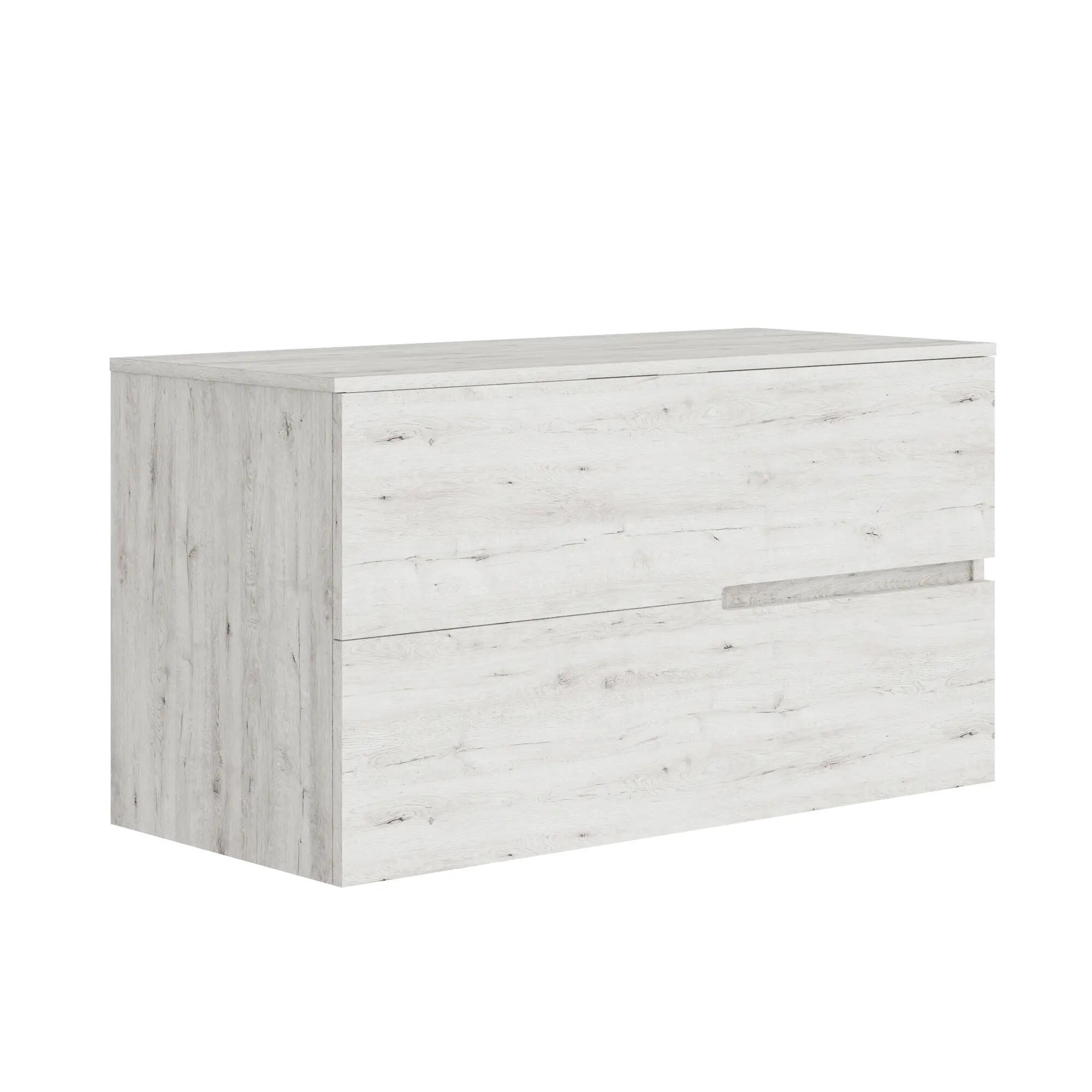 Mueble de baño alda top roble gris 100x46 cm