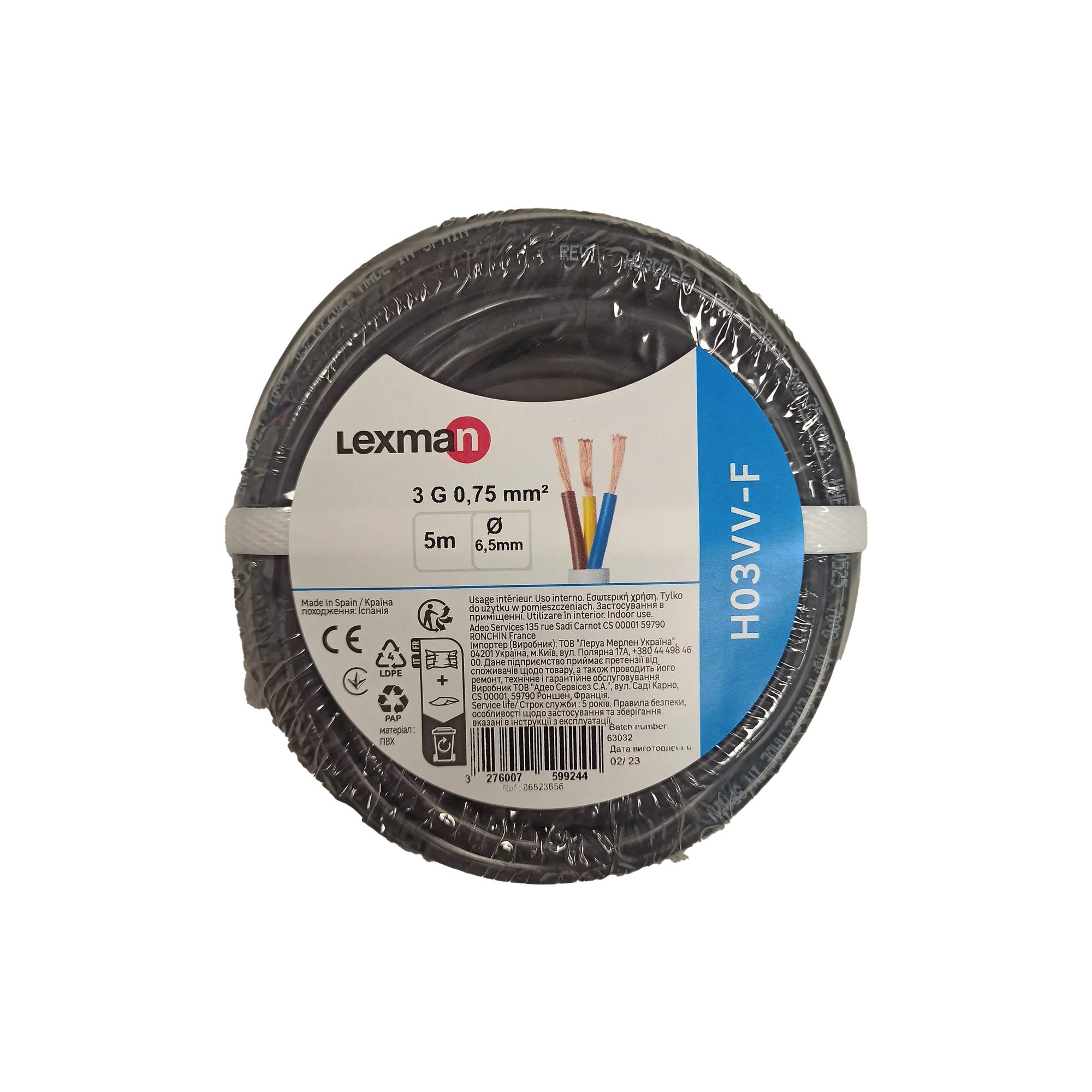 Comprar Cable Eléctrico Exterior 1.5mm Unipolar Material PVC y Cobre Color  Negro Medida 10m