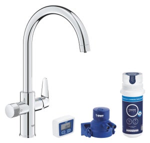 Grifo de cocina GROHE 30274DC0 Minta Pull out spray 2chorros Supersteel