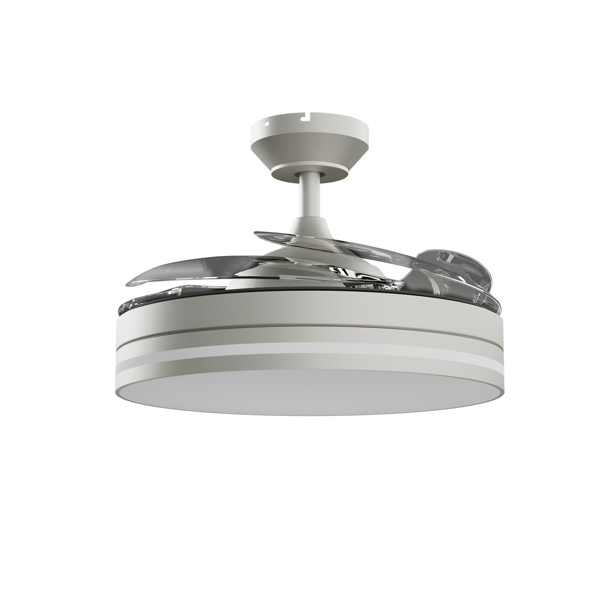 Ventilador de techo con luz motor dc oliver m plata 107 cm color luz regulable