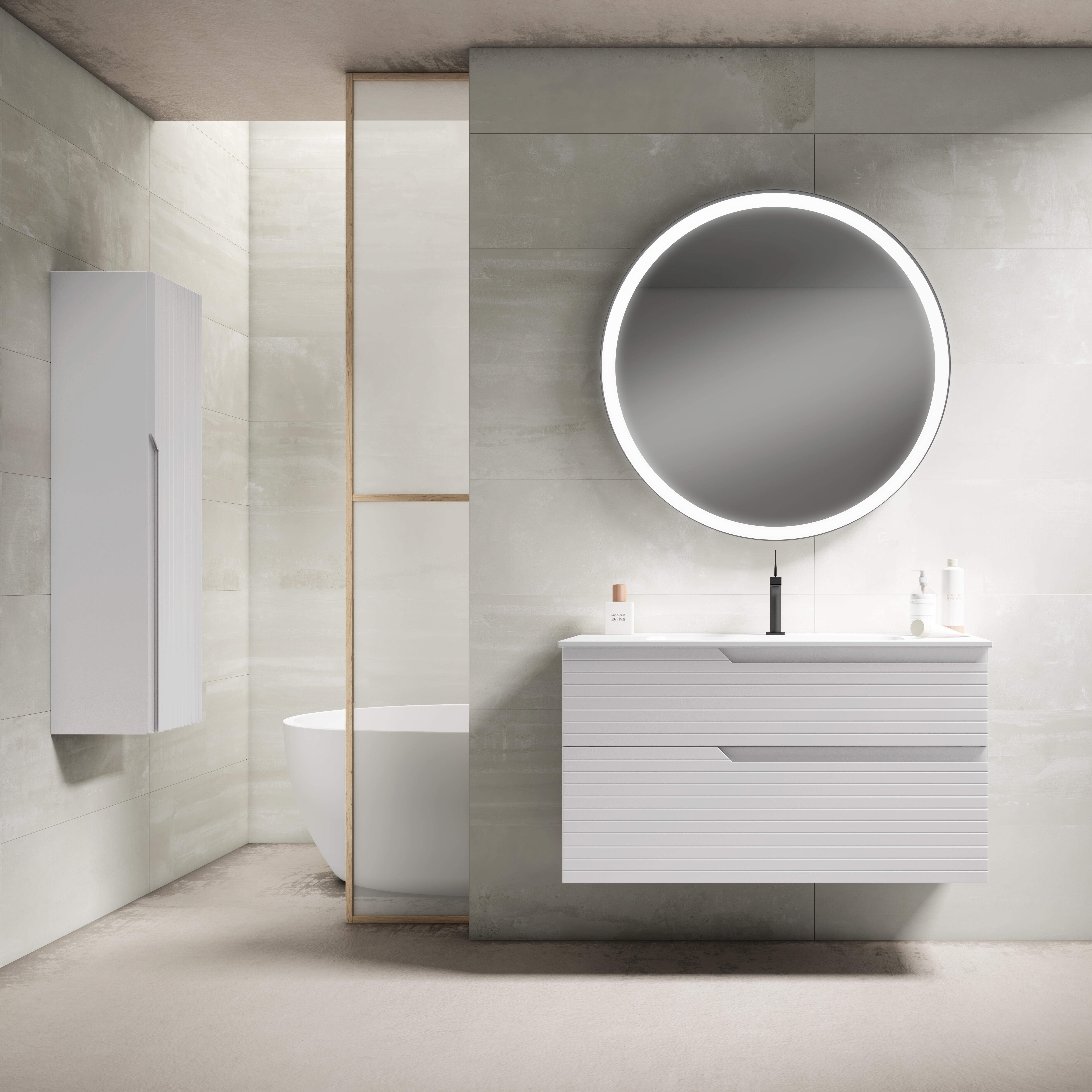 Mueble de baño con lavabo iris blanco 100x44.9 cm