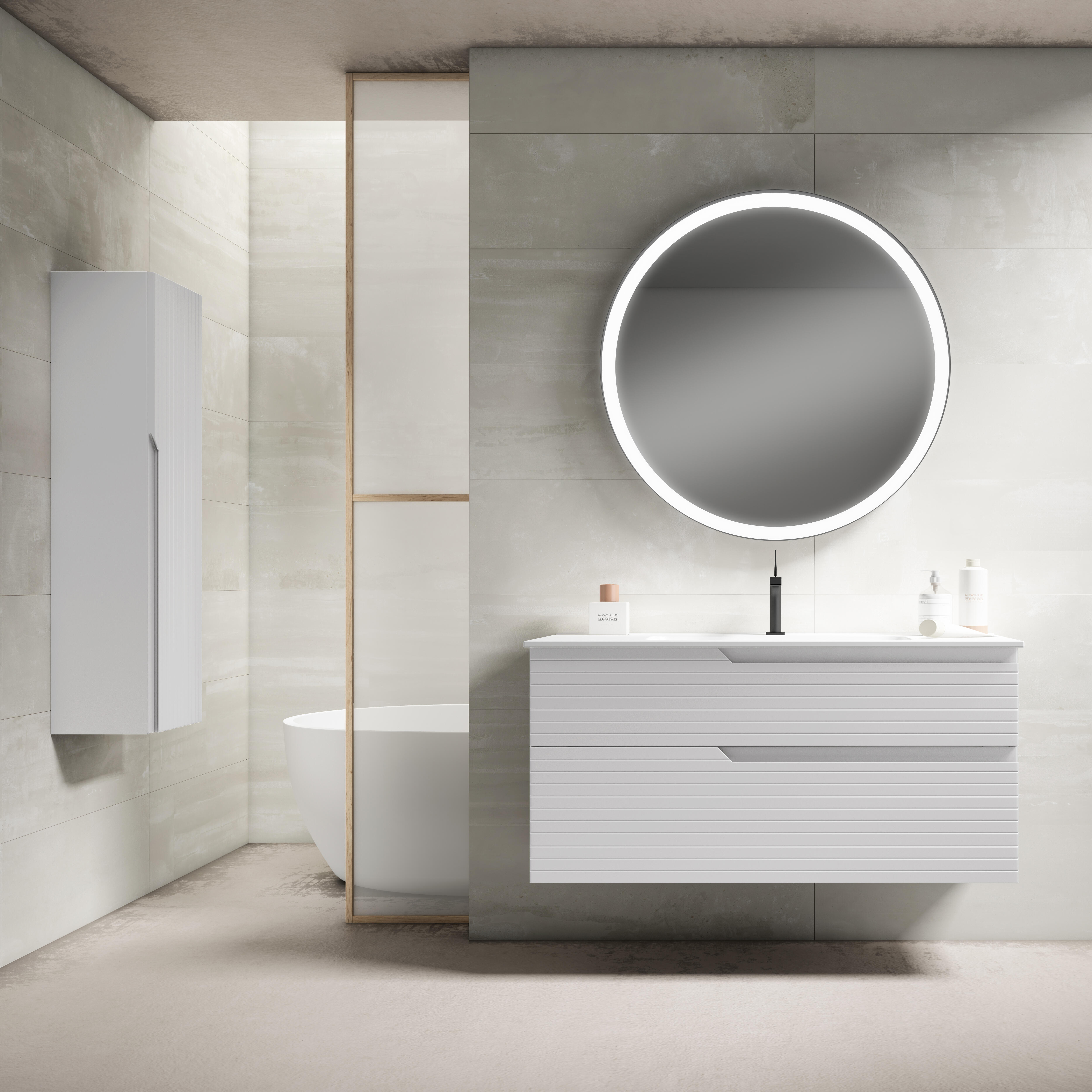 Mueble de baño con lavabo iris blanco 120x44.9 cm