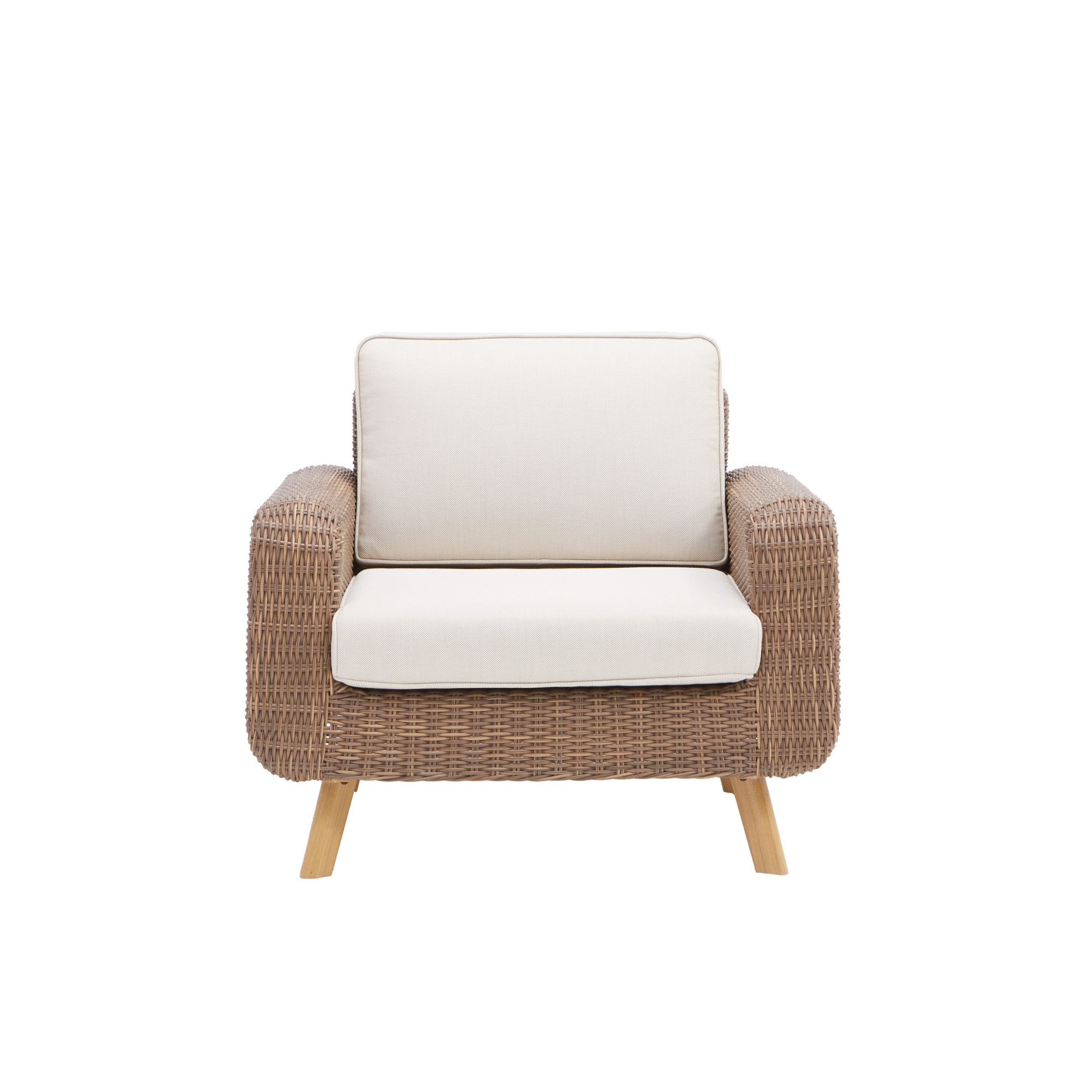 Sofá de jardín naterial nerea de aluminio y rattán sintético de la marca NATERIAL