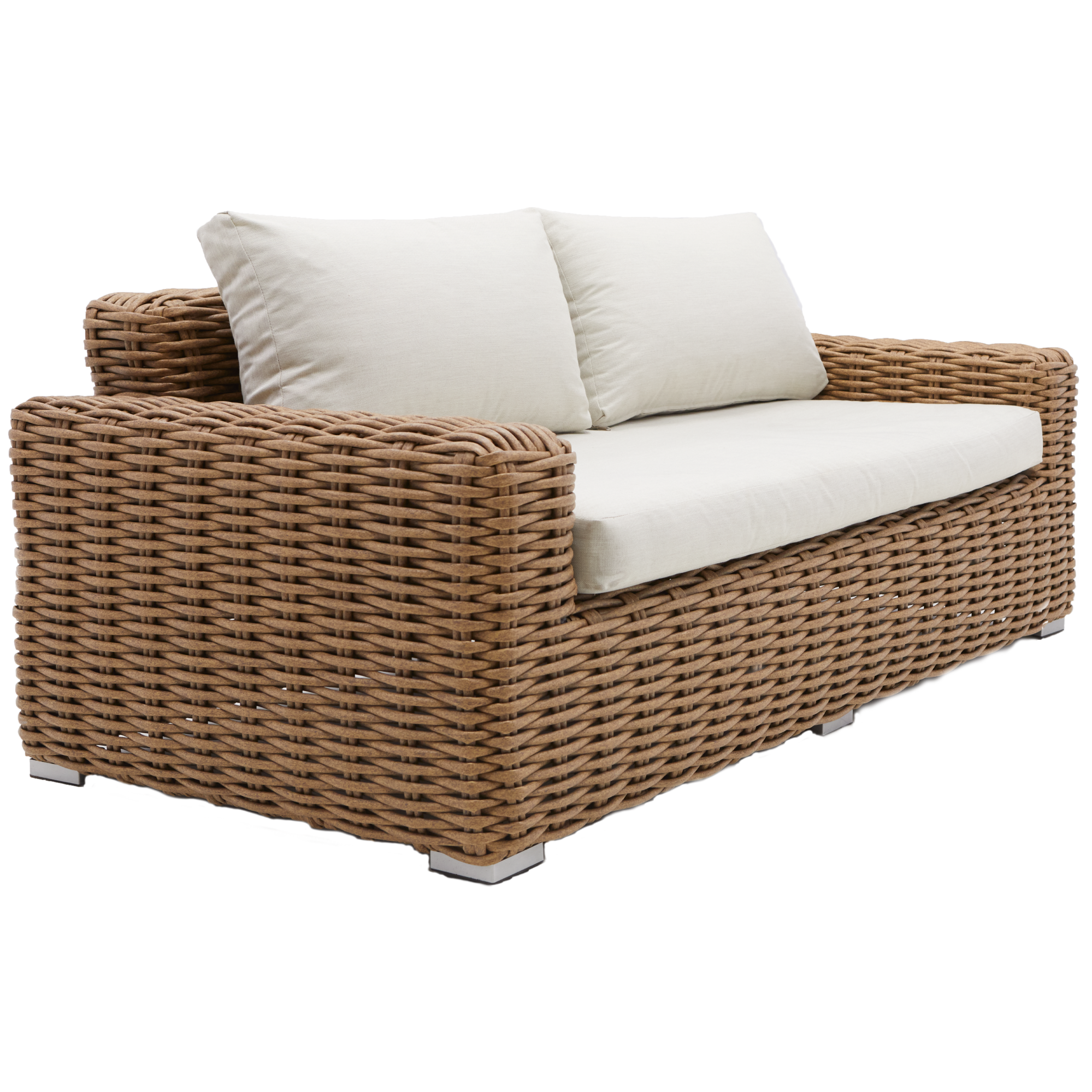 Sofá de jardín naterial ayamo de aluminio marrón 2 plazas de la marca NATERIAL