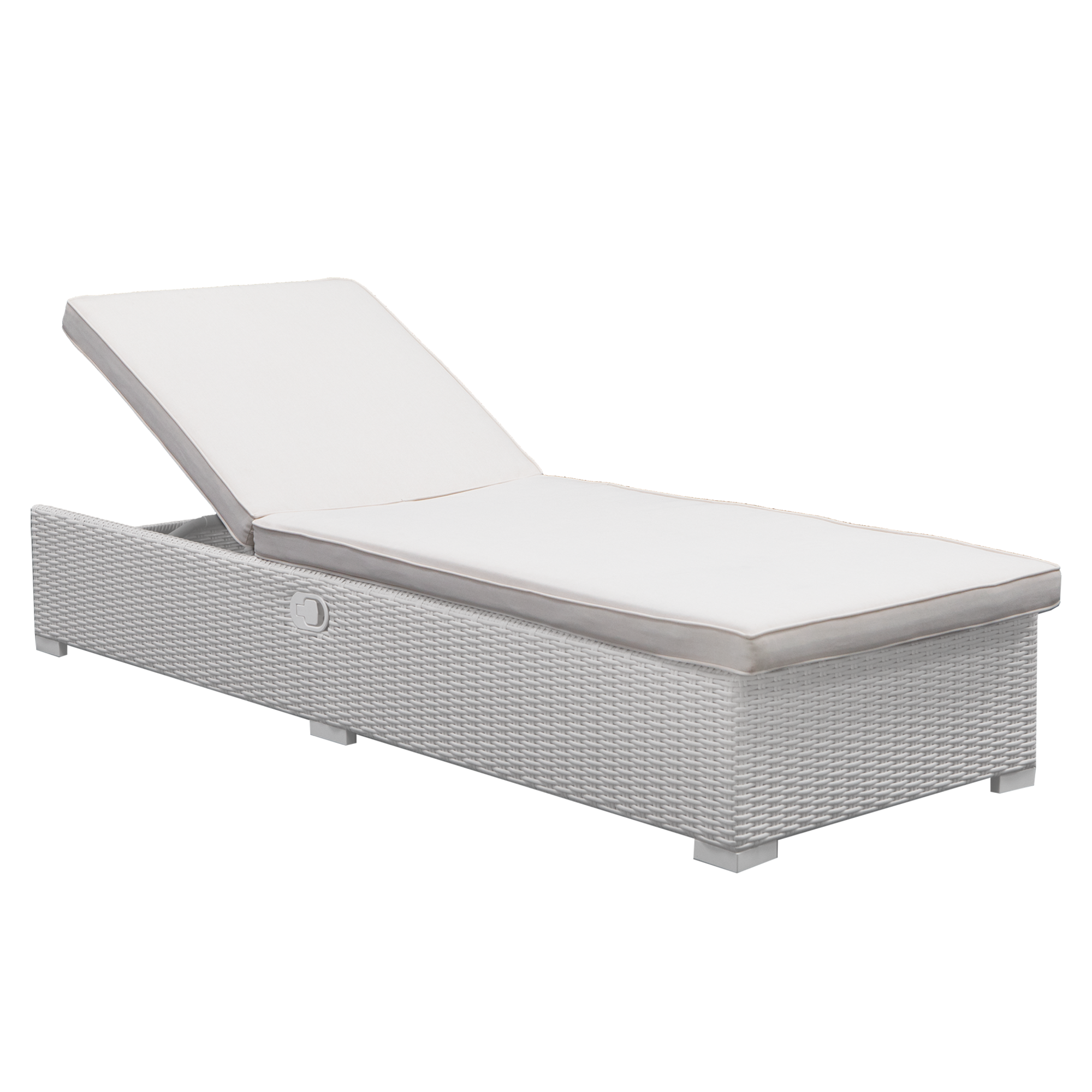 Tumbona naterial luma de aluminio blanco 70 x 34 x 200 cm de la marca NATERIAL