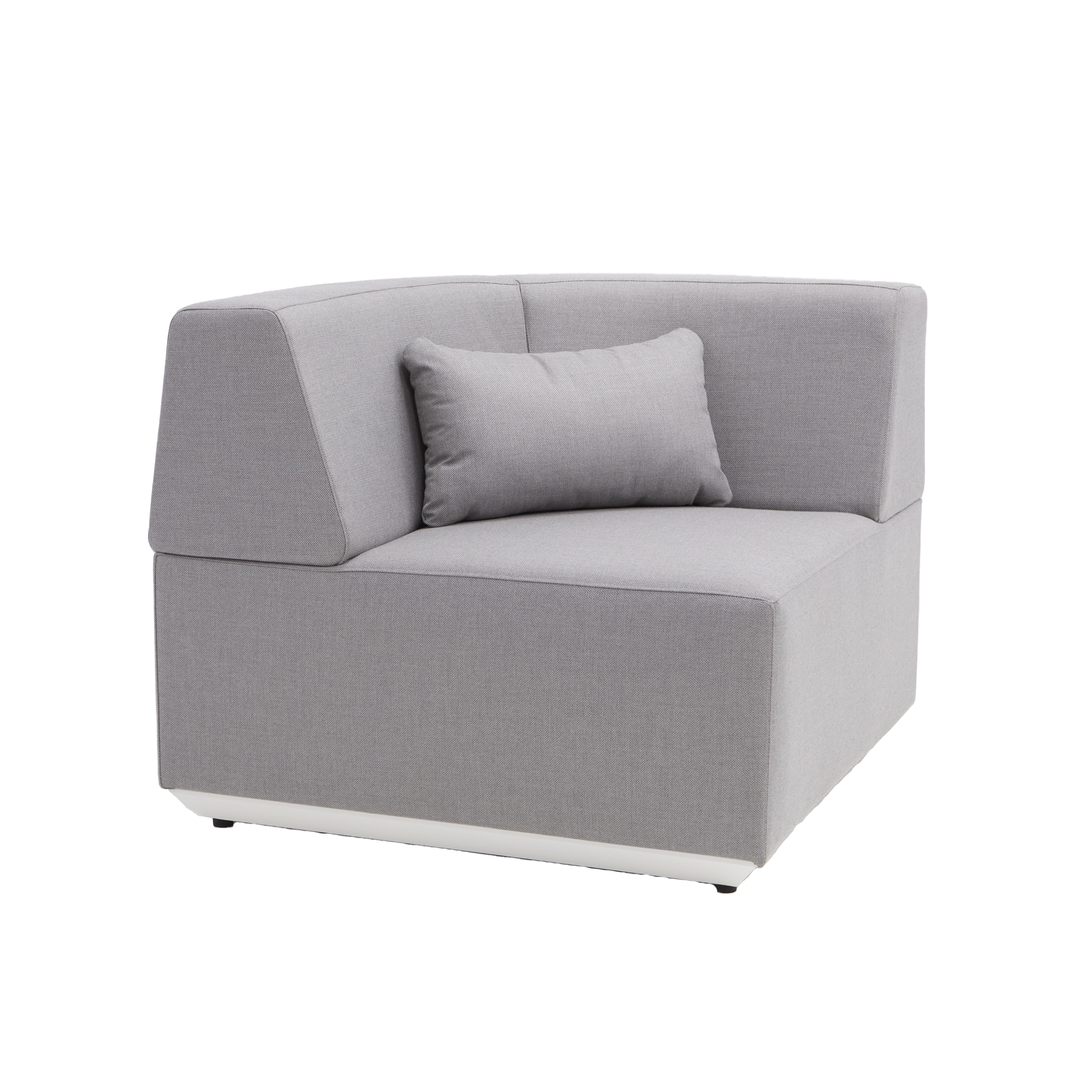 Sillón de jardín esquinero naterial neptune de aluminio gris de la marca NATERIAL