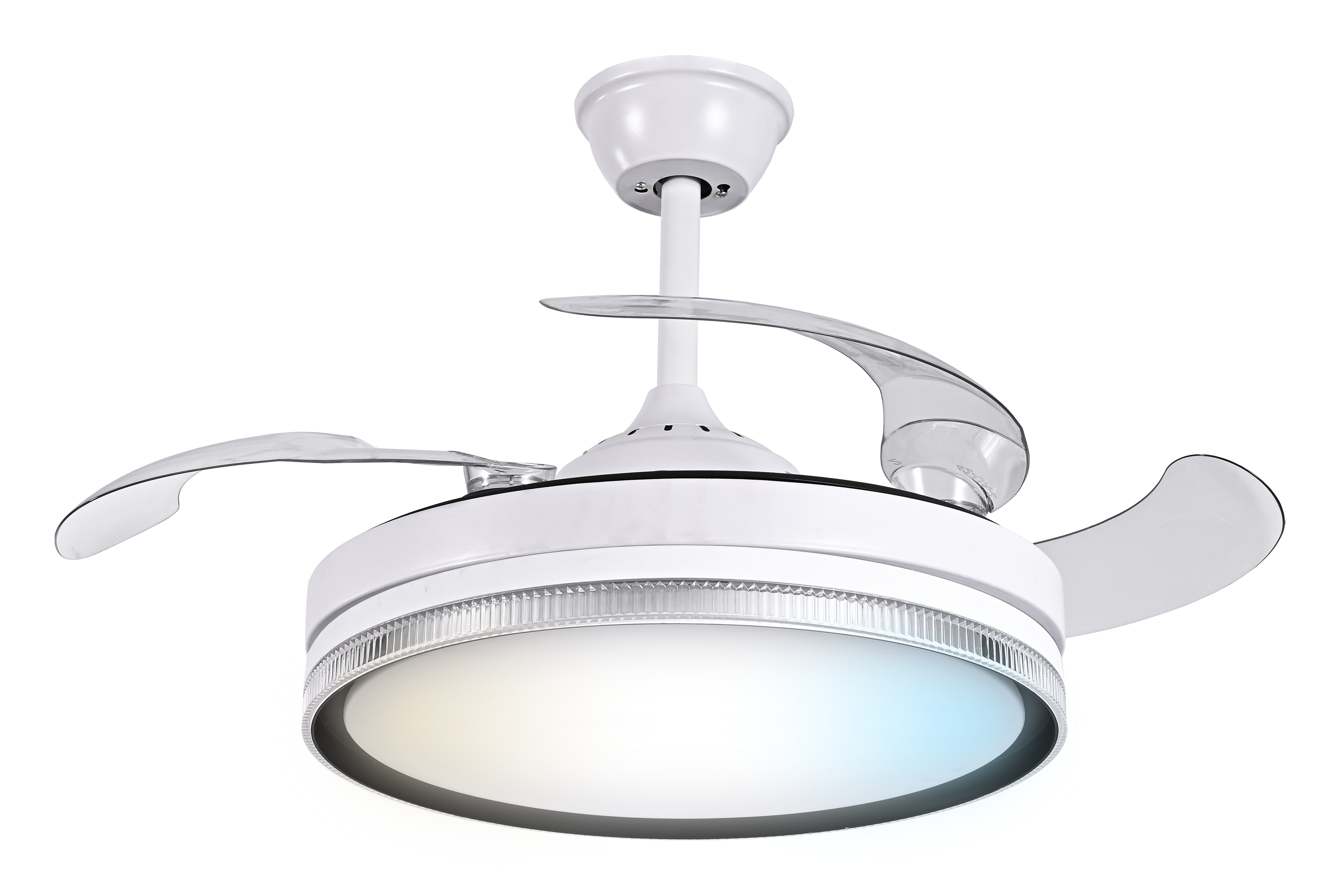 Ventilador de techo con luz motor dc leo blanco 106 cm color luz regulable