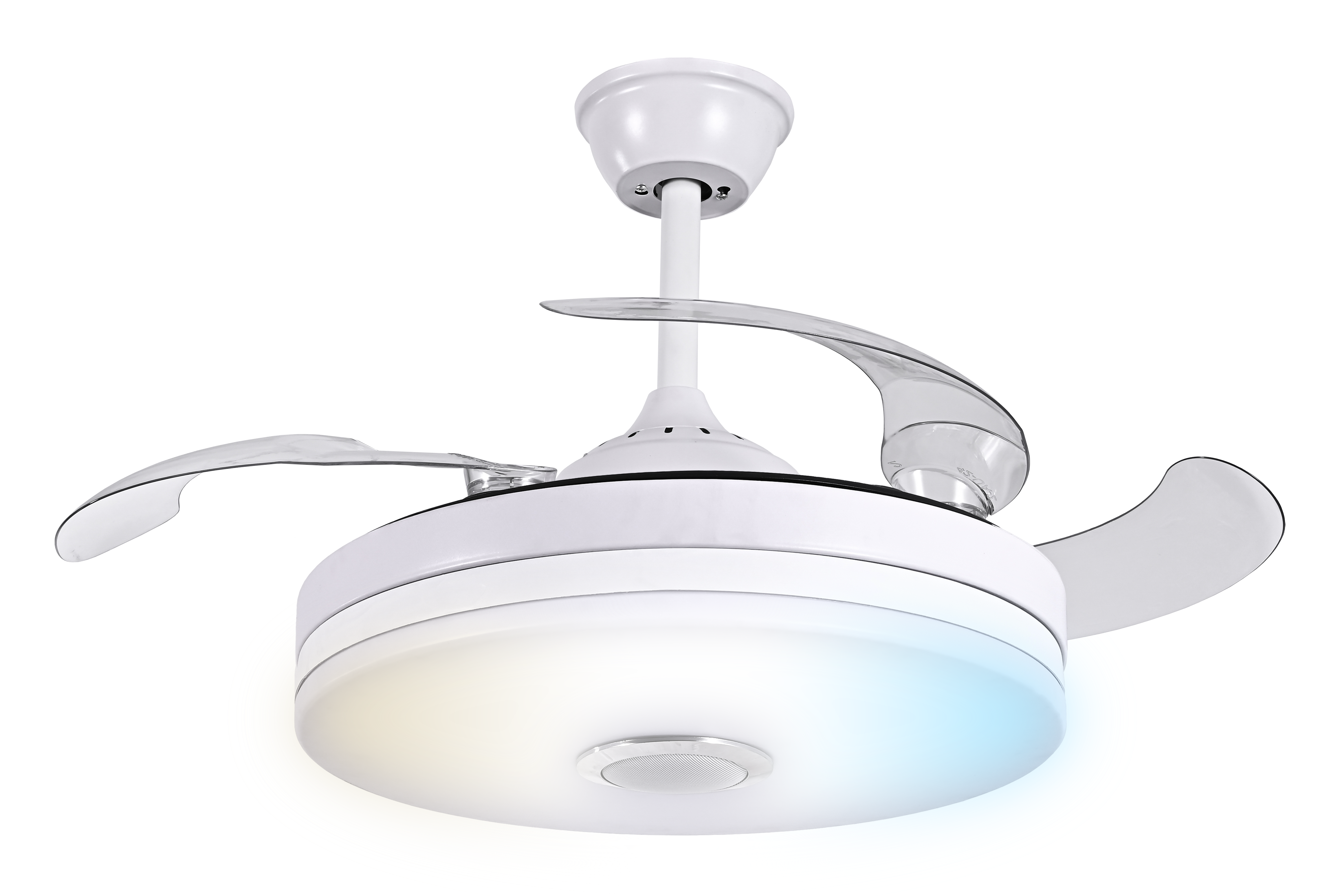 Ventilador de techo con luz motor dc zeus blanco 106 cm color luz regulable