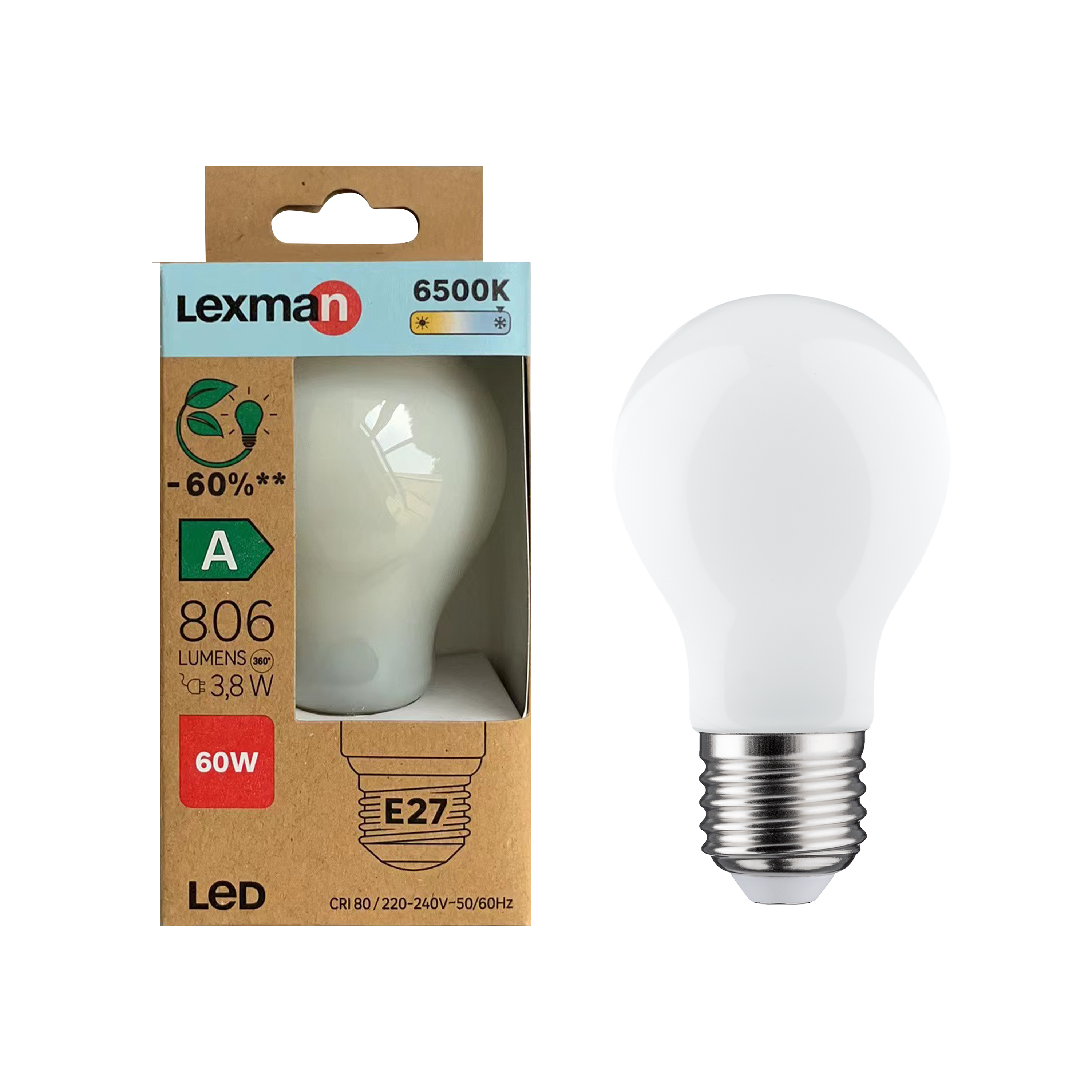 Bombilla LED filamento E27 1055 lm blanco frío Lexman