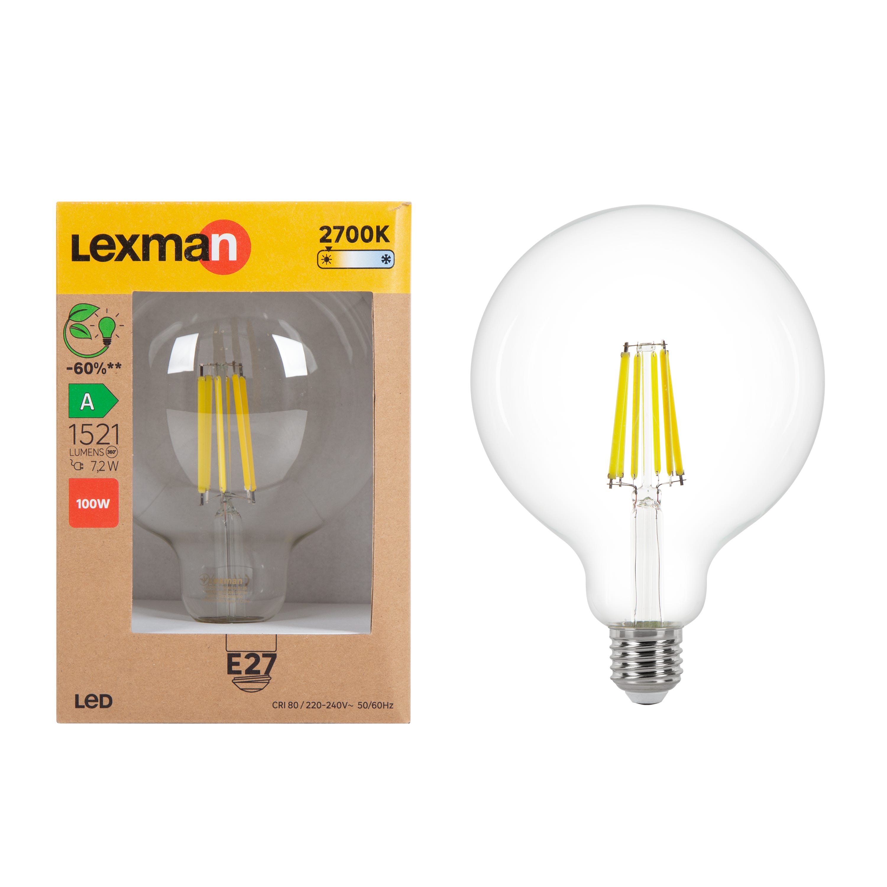 Bombilla LED LEXMAN filamento casquillo E14 de 2700 K