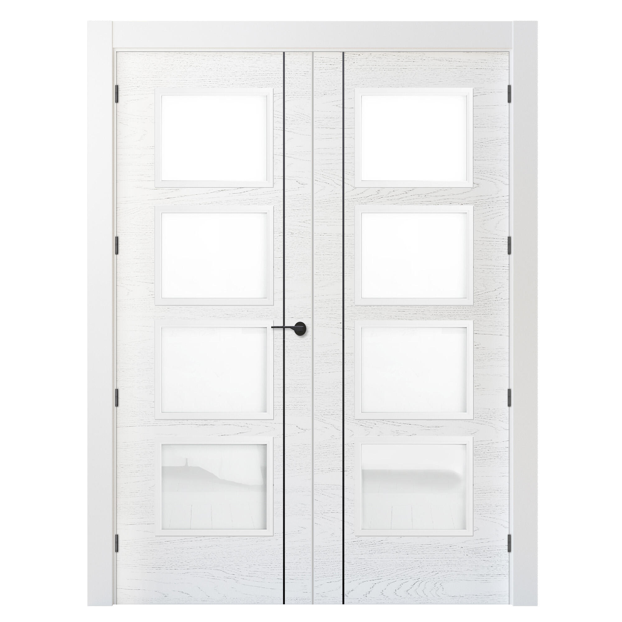 Puerta mencía premium negro apertura derecha con cristal 145cm de la marca CASTALLA