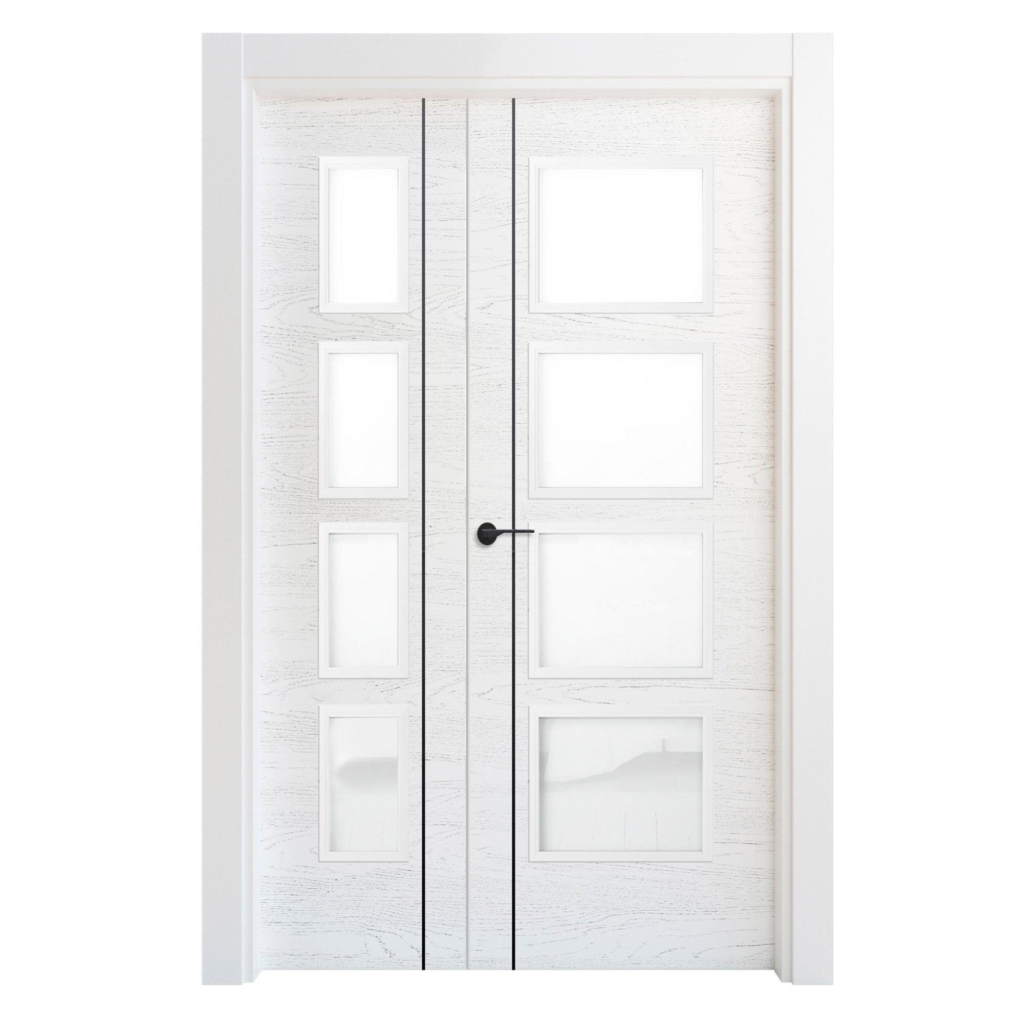 Puerta mencía premium negro apertura derecha con cristal 105cm de la marca CASTALLA