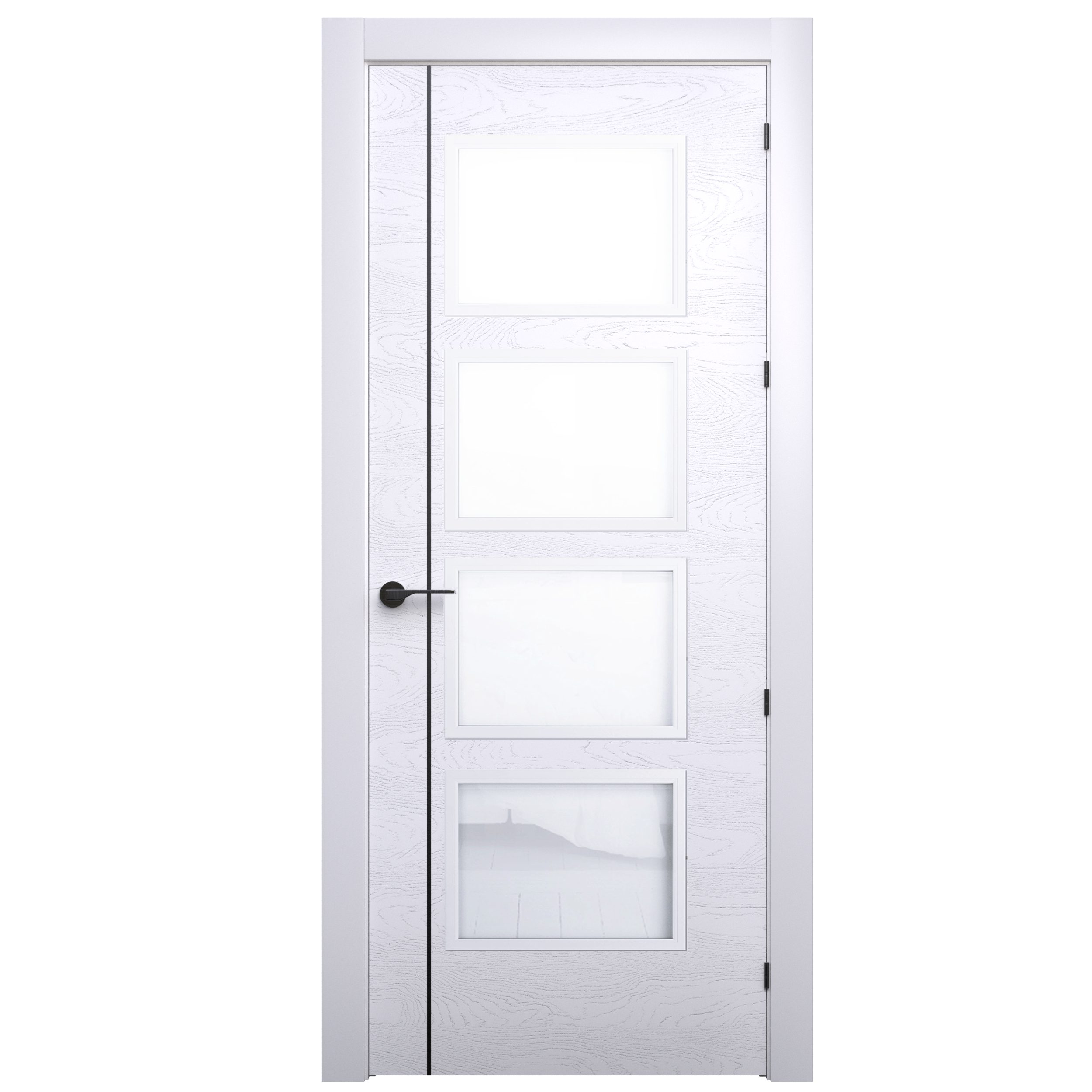 Puerta mencía premium negro apertura izquierda con cristal 60x20 72.5cm de la marca CASTALLA