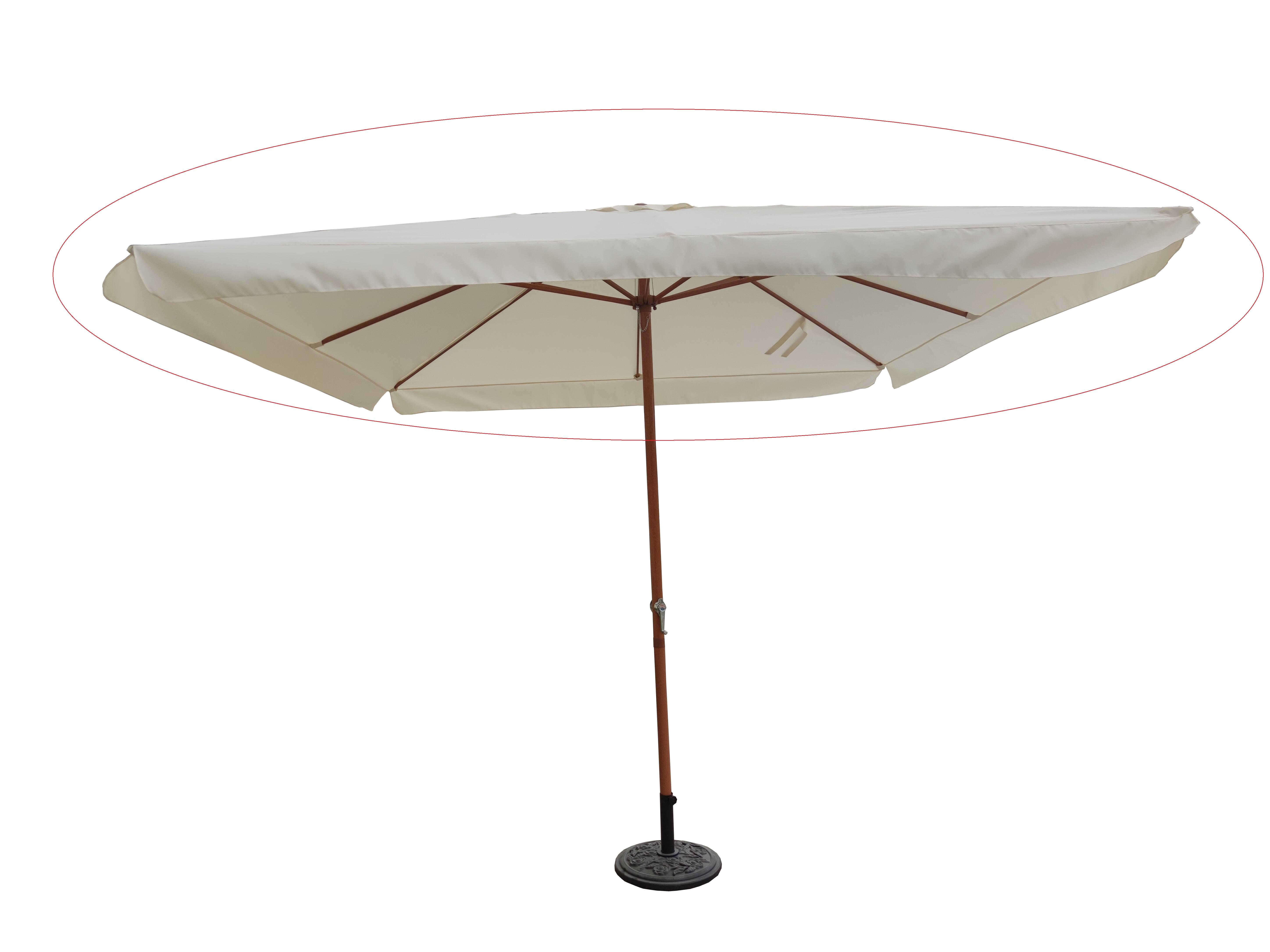 Toldo para parasol egeo de poliéster blanco de 295x295 cm
