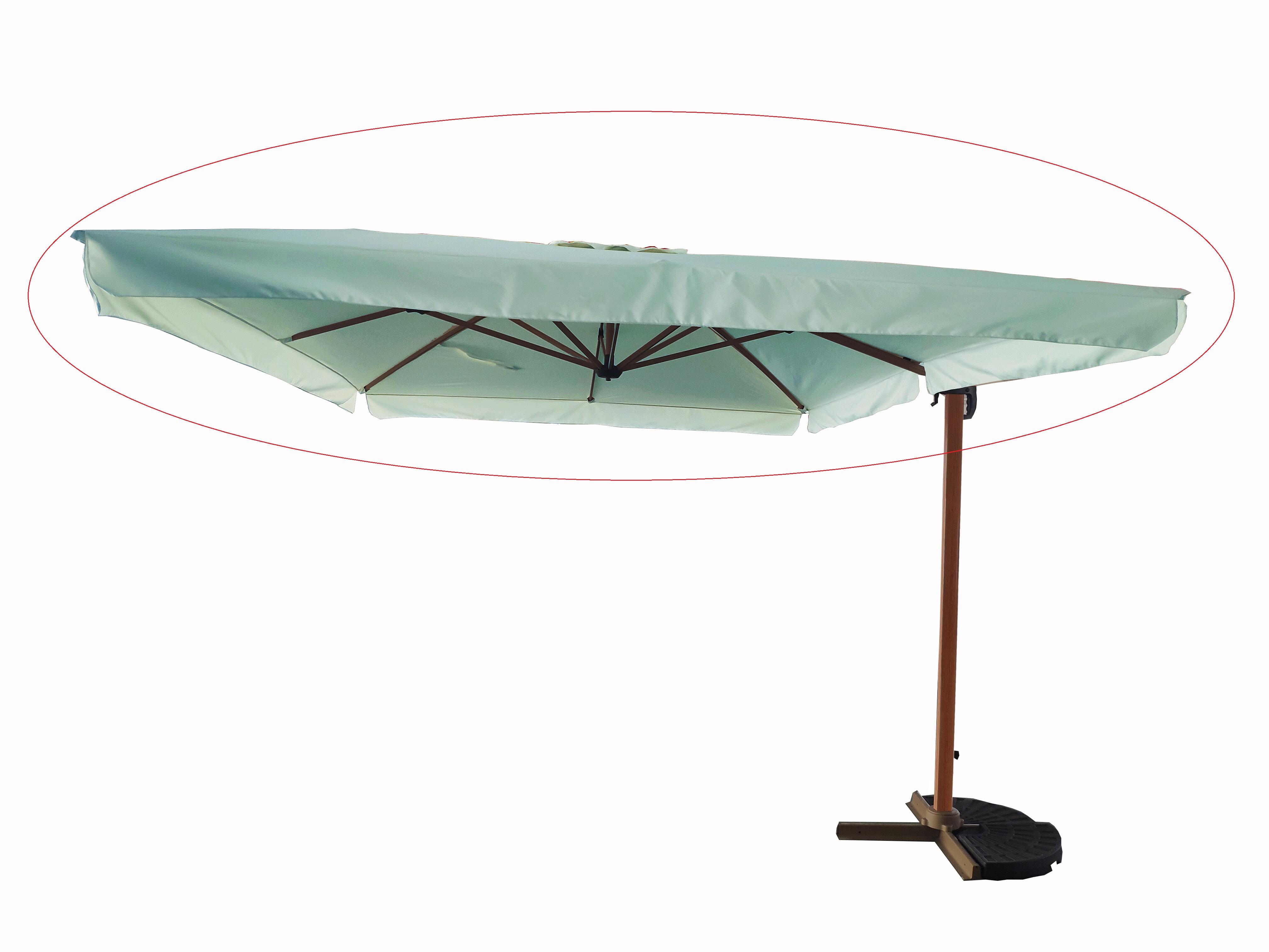 Toldo para parasol exc lagos de poliéster verde de 394x299 cm